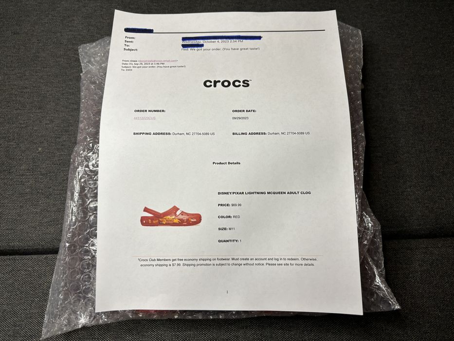 Crocs Classic Clog Lightning McQueen *IN-HAND* - FAST AND FREE