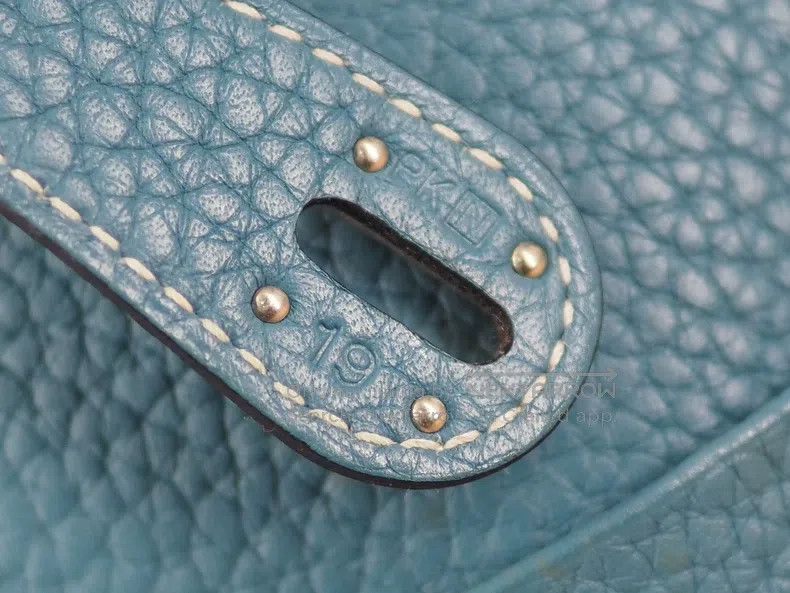 Hermes Hermes Cowboy blue silver button outer stitched frame Size ONE SIZE - 5 Thumbnail