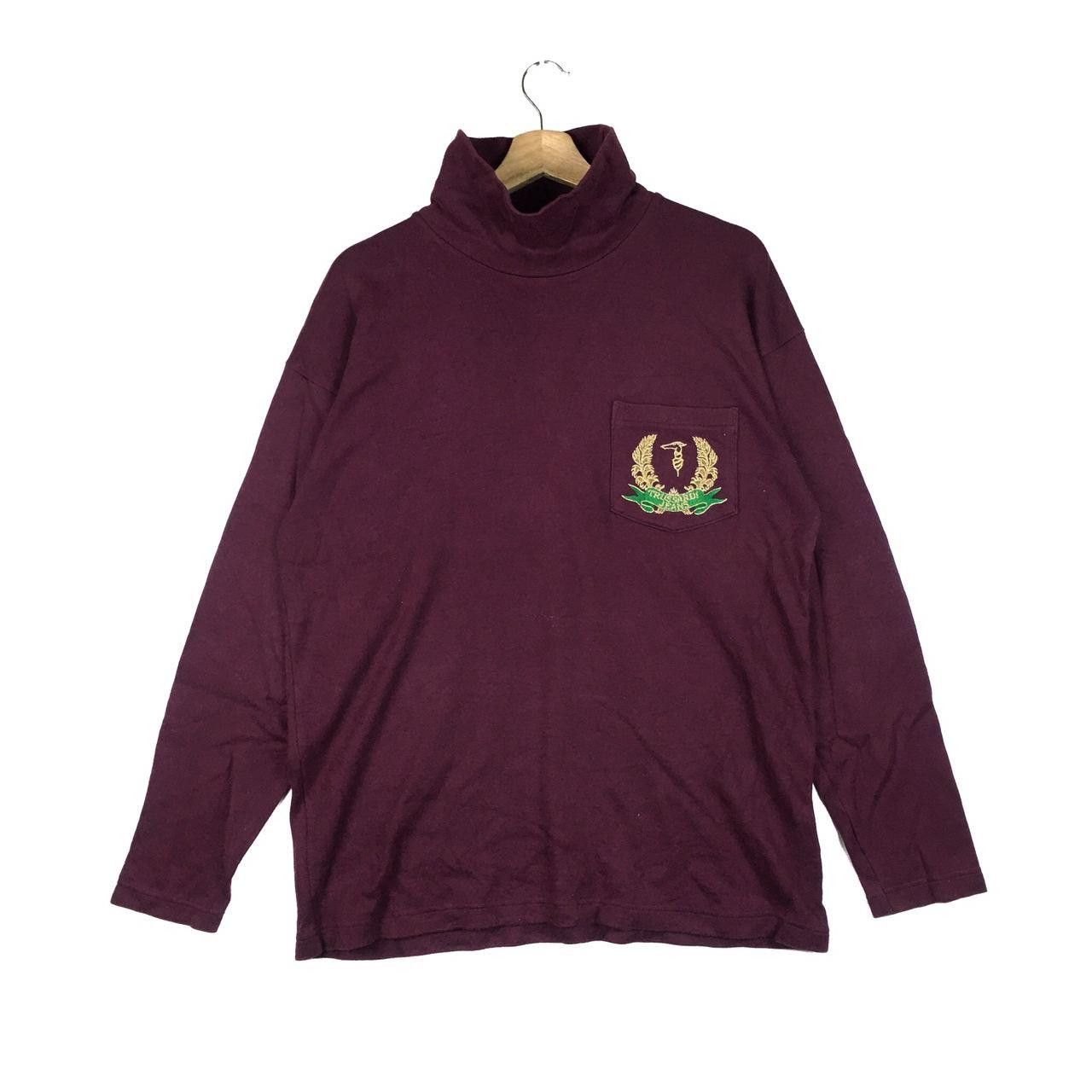 Trussardi Vtg TRUSSARDI PARIS Crest Logo Embroidery Sweater Pullover Size M / US 6-8 / IT 42-44 - 1 Thumbnail