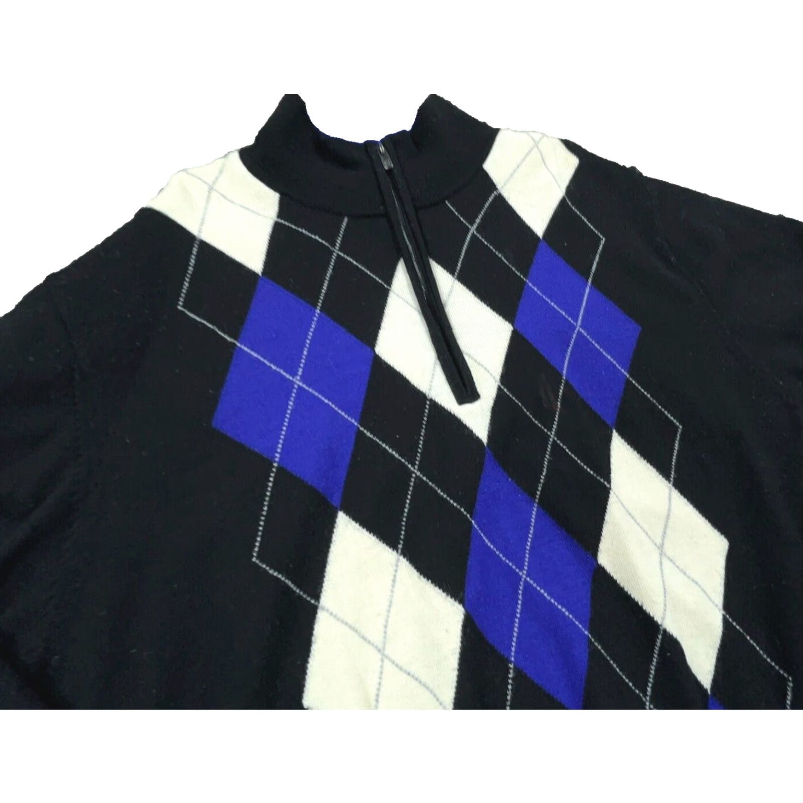 Footjoy FootJoy Sweater Men Large Black Pullover Wool Knit Quarter Zip Lined Golf Adult Size US L / EU 52-54 / 3 - 3 Thumbnail