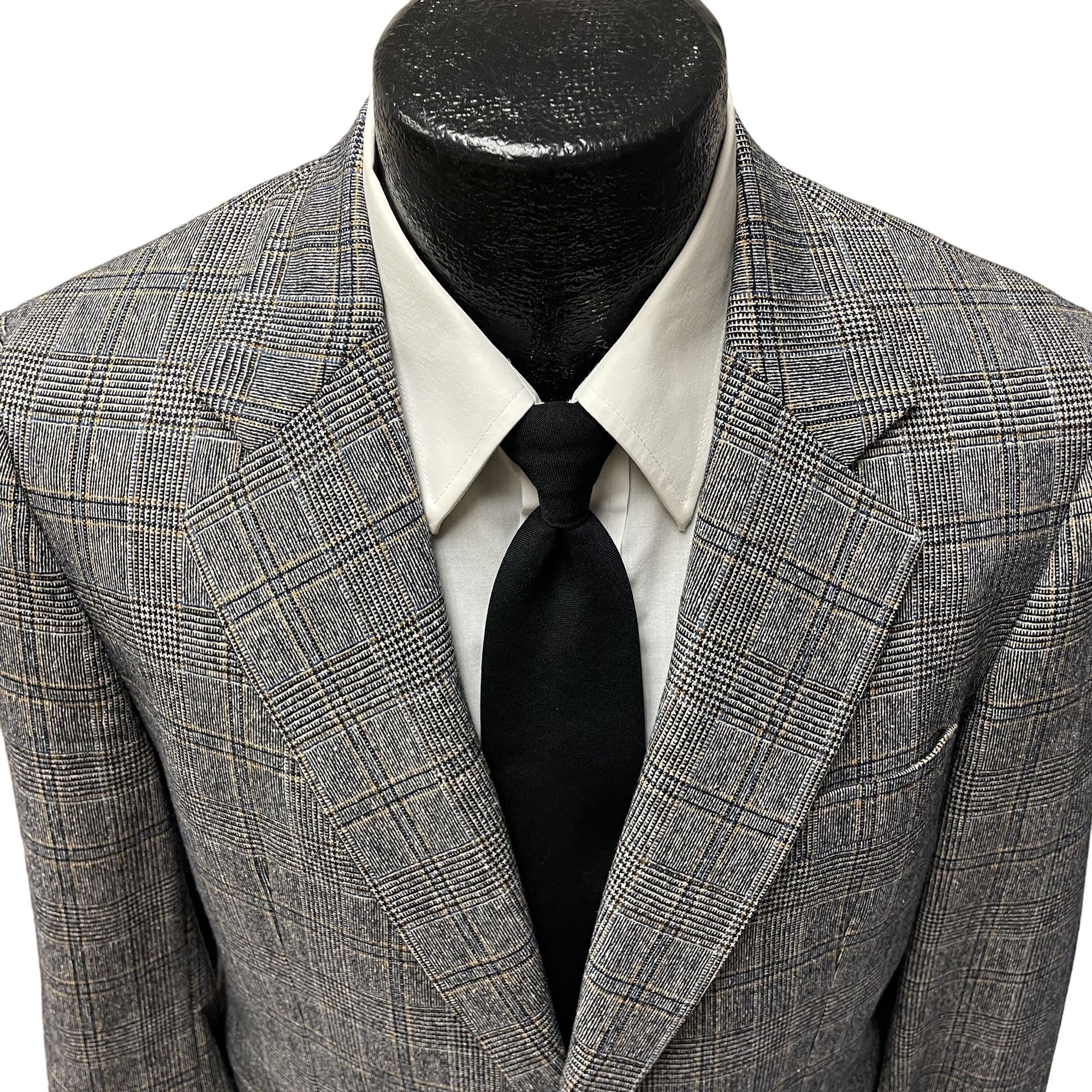 Other Vtg Famous Barr Blue Gray Sport Coat SHADOW PLAID Jacket Size 38R - 2 Thumbnail