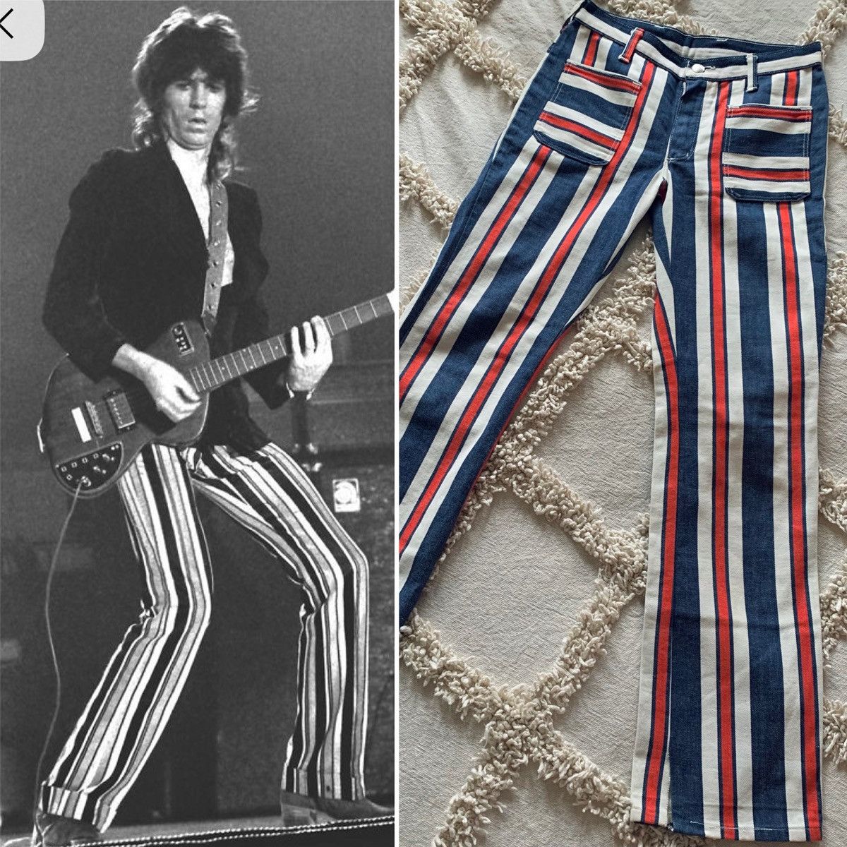 Wrangler Vintage 70s Wrangler red white blue striped jeans denim Size US 26 / EU 42 - 1 Thumbnail