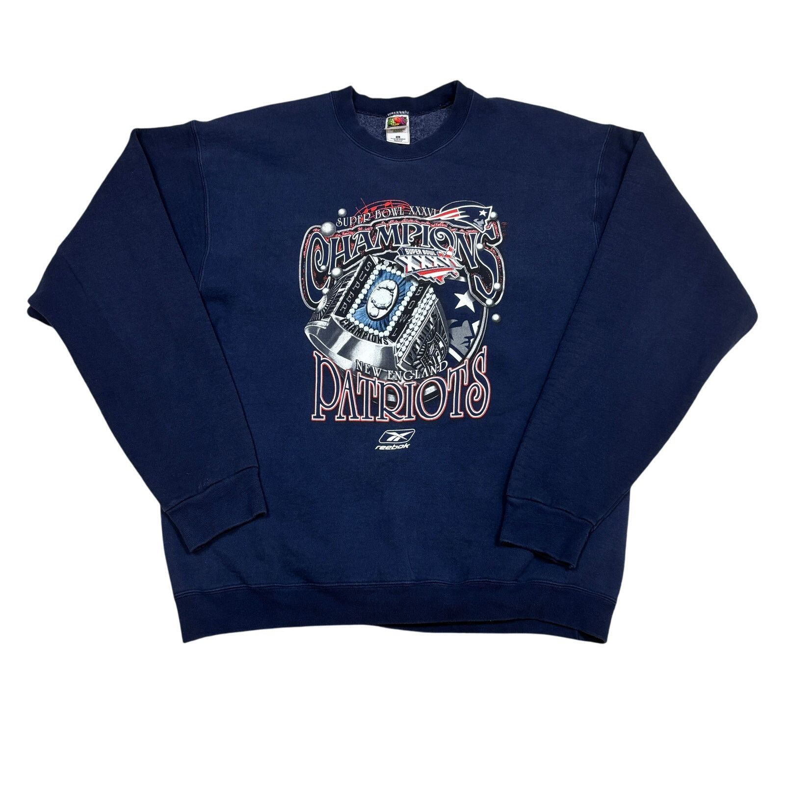 Fruit Of The Loom × NFL VTG New England Patriots Super Bowl Champions Sweatshirt XL Size US XL / EU 56 / 4 - 1 Thumbnail