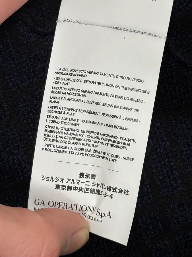 Emporio Armani SS2023 Emporio Armani Asymmetrical Navy Textured Jacket Size XS / US 0-2 / IT 36-38 - 10 Thumbnail