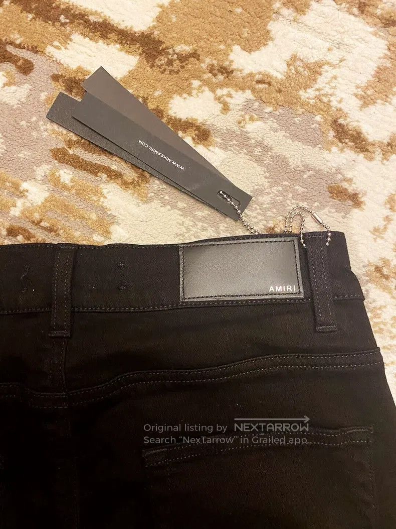 Amiri Amiri Size 32 Pure black knees destroy jeans Size US 32 / EU 48 - 3 Thumbnail