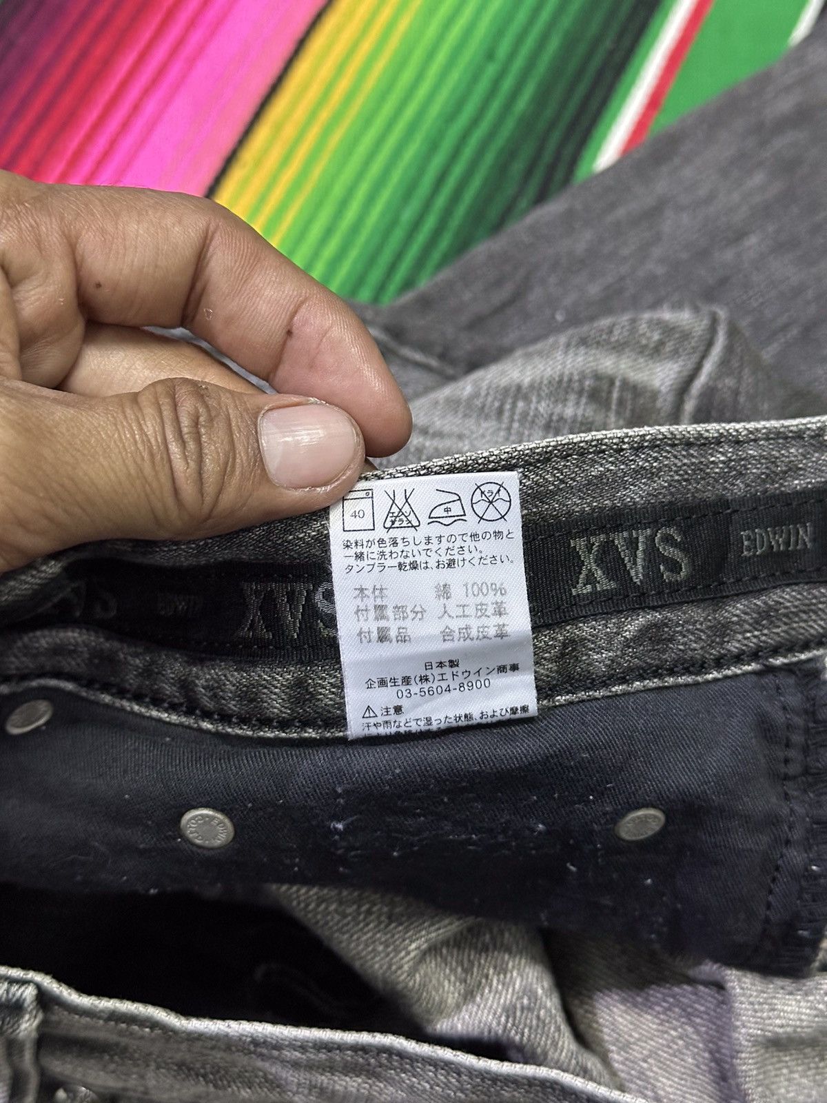 Kapital 💥Edwin vxs💥distress design zipper back pocket 💥 Size US 36 / EU 52 - 11 Thumbnail