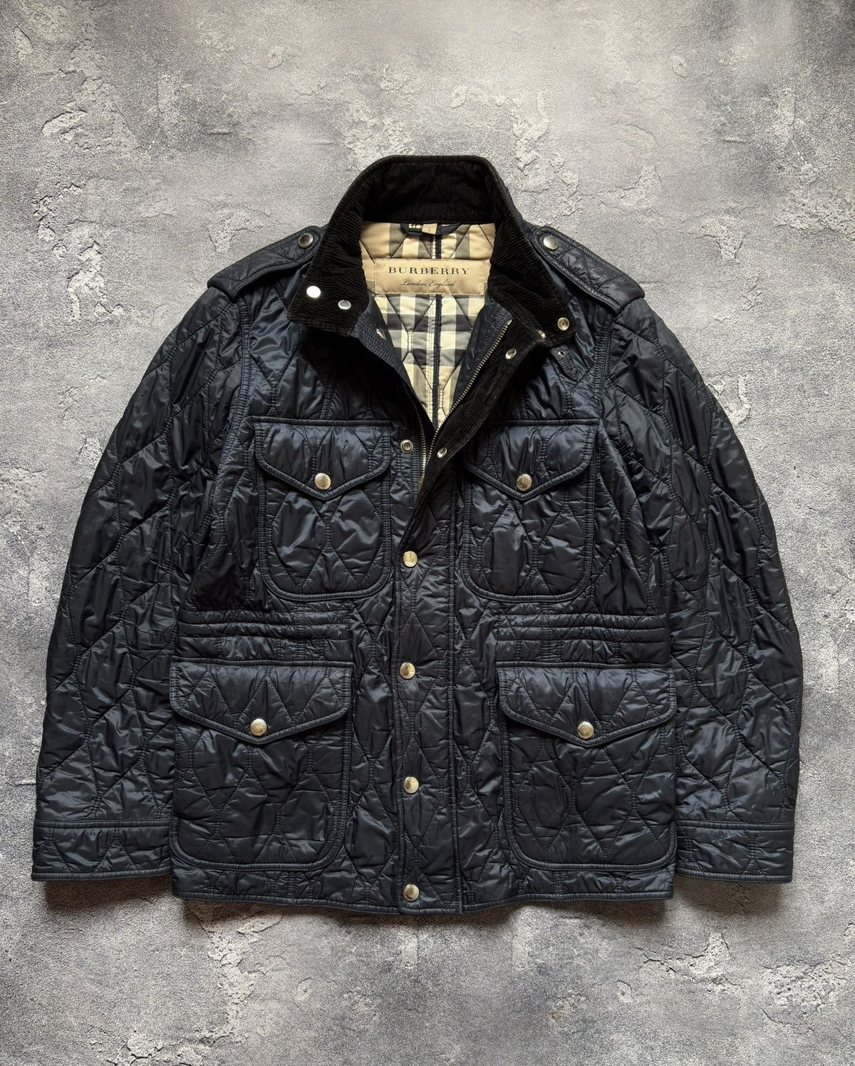 Burberry Vintage Burberry Nova Check Luxury Men's Quilted Jacket Size US L / EU 52-54 / 3 - 1 Thumbnail
