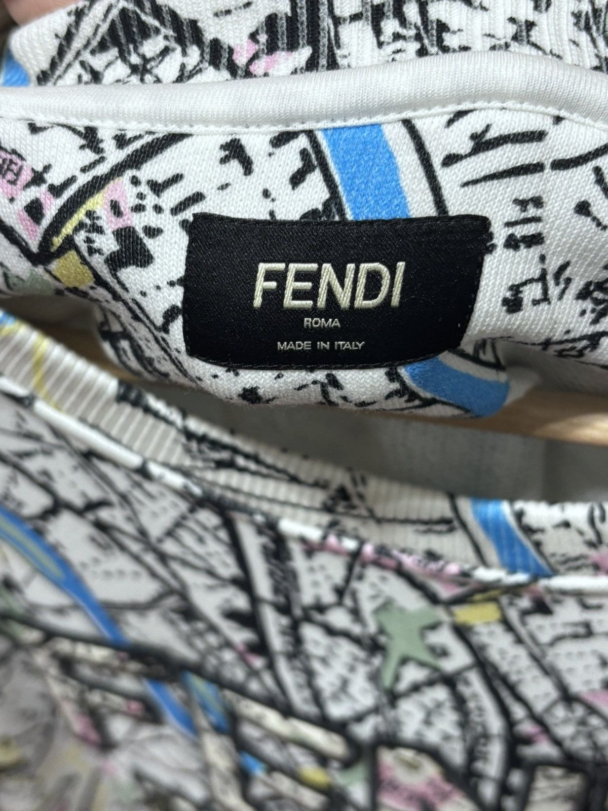 Fendi Fendi Roma Map Logo Sweatshirt Size US XL / EU 56 / 4 - 3 Thumbnail