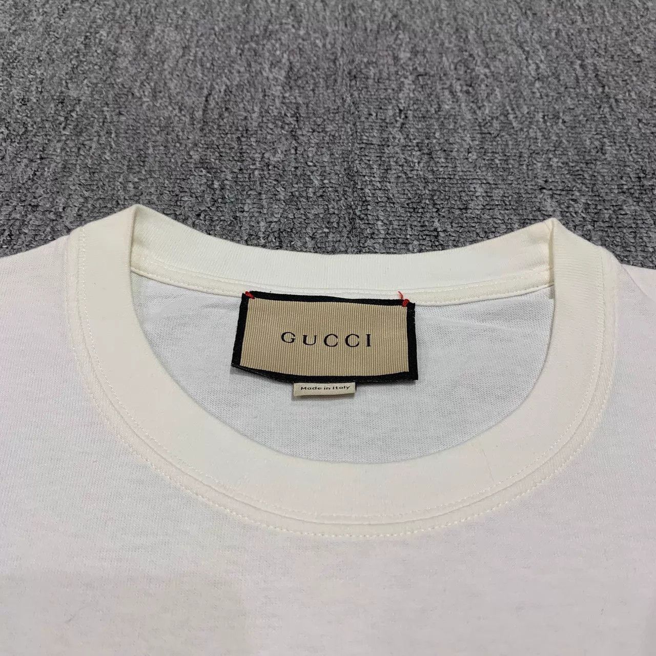 Gucci Gucci White Cat Crystal-Logo Short Sleeve Tee M 95New Size US M / EU 48-50 / 2 - 8 Thumbnail