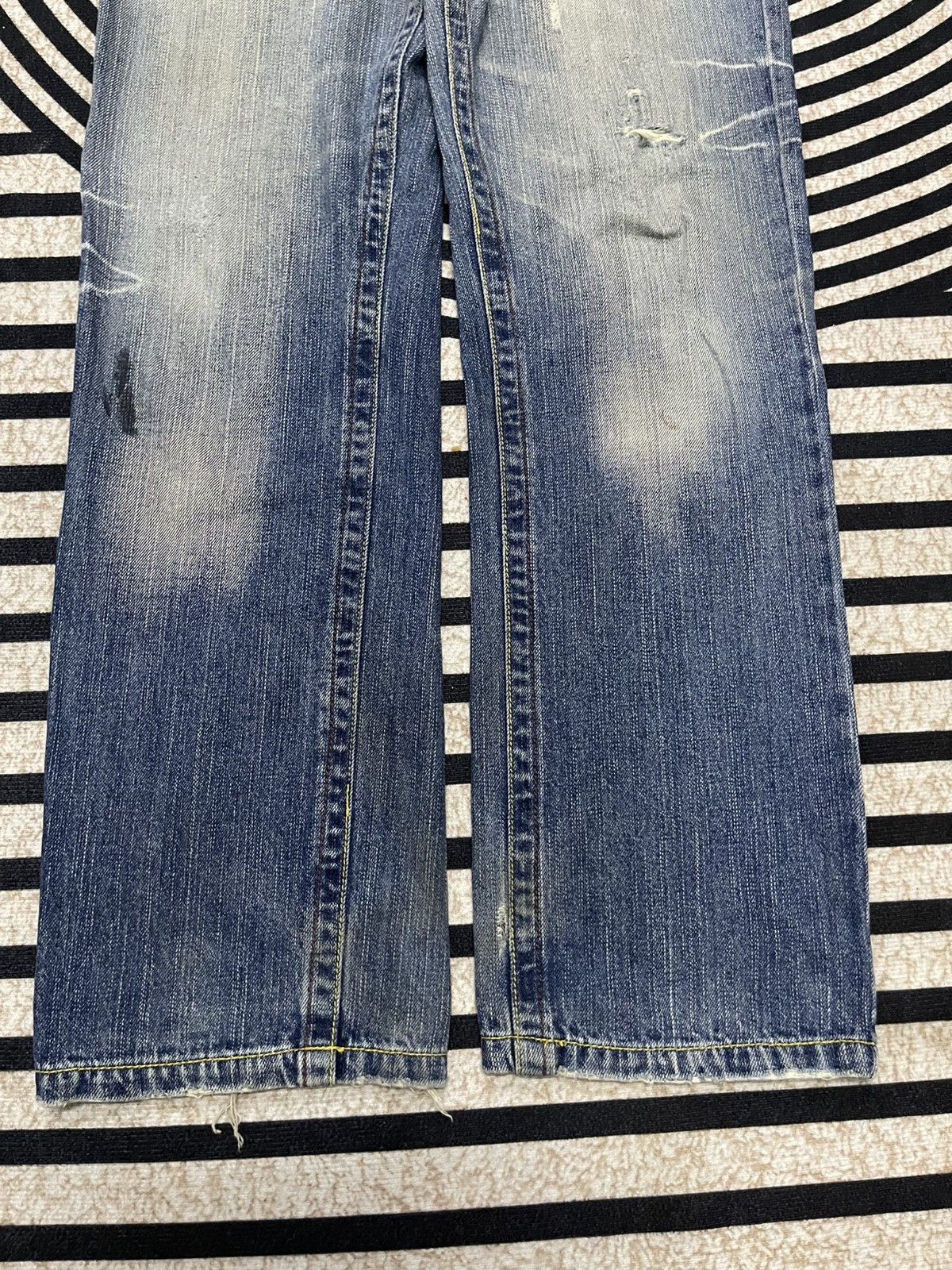 Norton 2000s NORTON DENIM DISTRESSED JEANS EMBROIDERED LOGO Size US 32 / EU 48 - 4 Thumbnail
