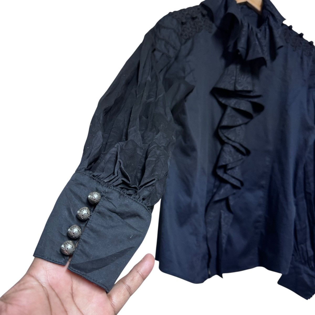 Mari's Rock Punk Rave Ruffled Vampire Gothic Shirt Size US M / EU 48-50 / 2 - 10 Thumbnail