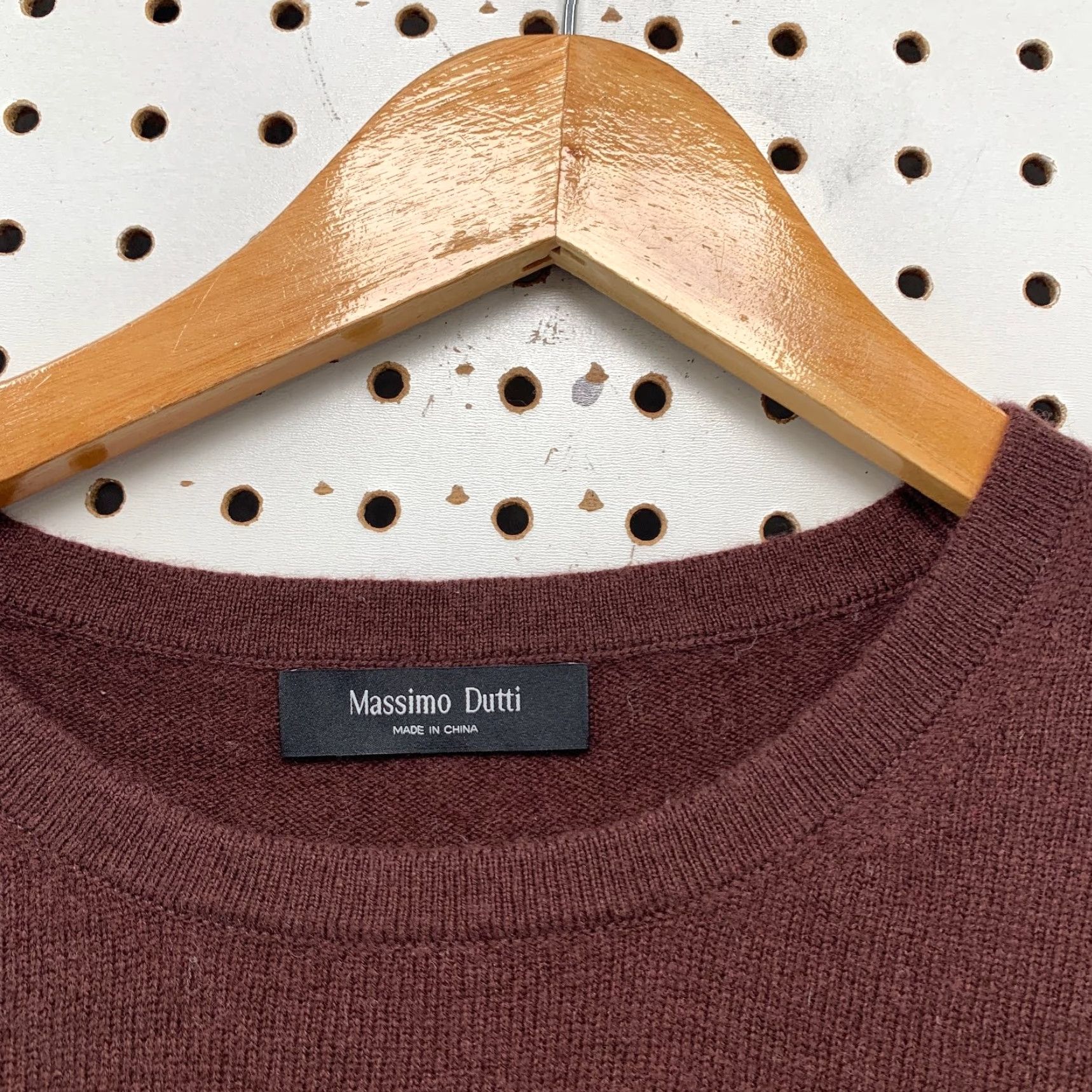 Massimo Dutti Massimo Dutti Wool Sweater Mens Large Brown Yak Blend Crew Neck Pullover Knit Logo Winter Mens Size US L / EU 52-54 / 3 - 5 Thumbnail