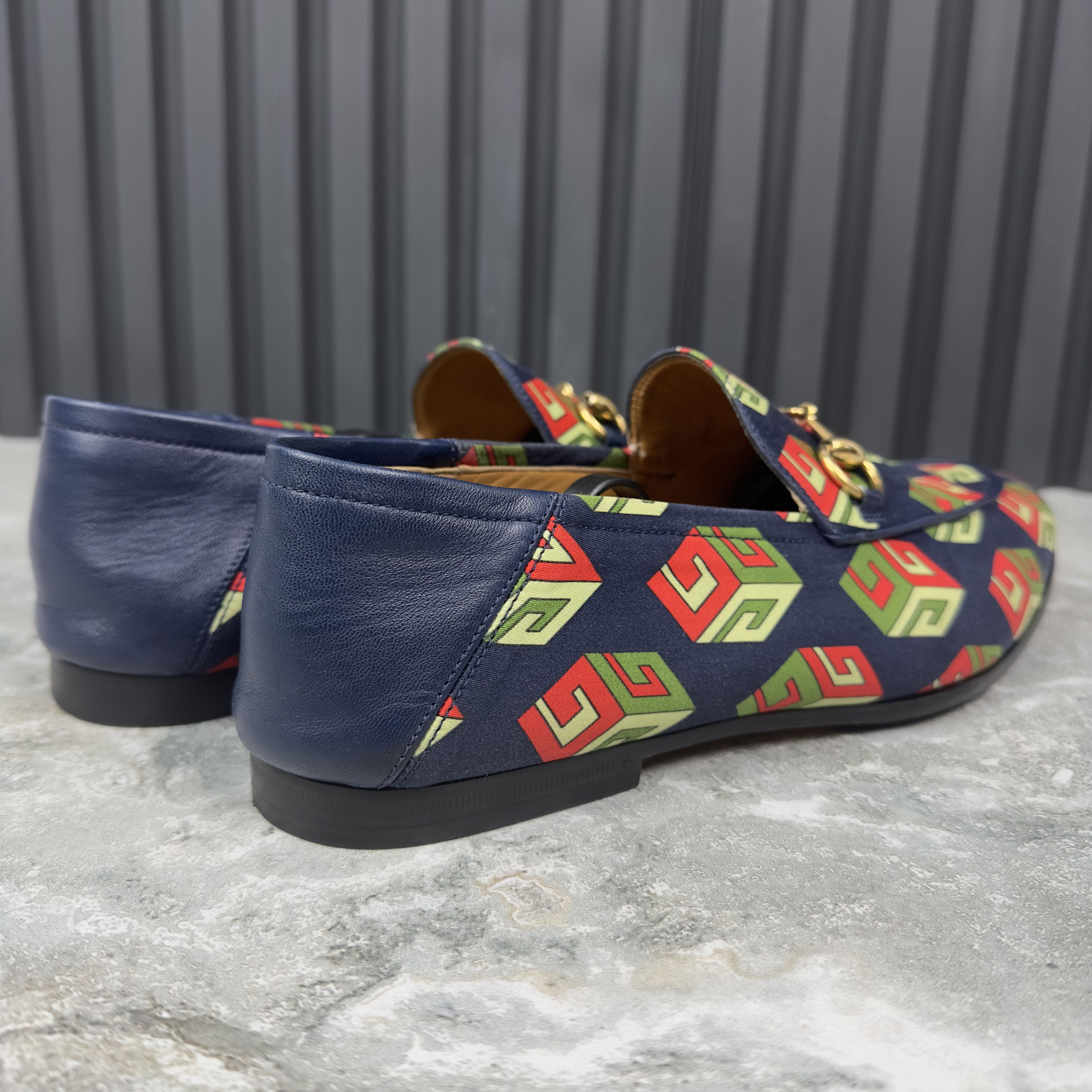 Canvas Mr. Porter Cube Horsebit Loafers