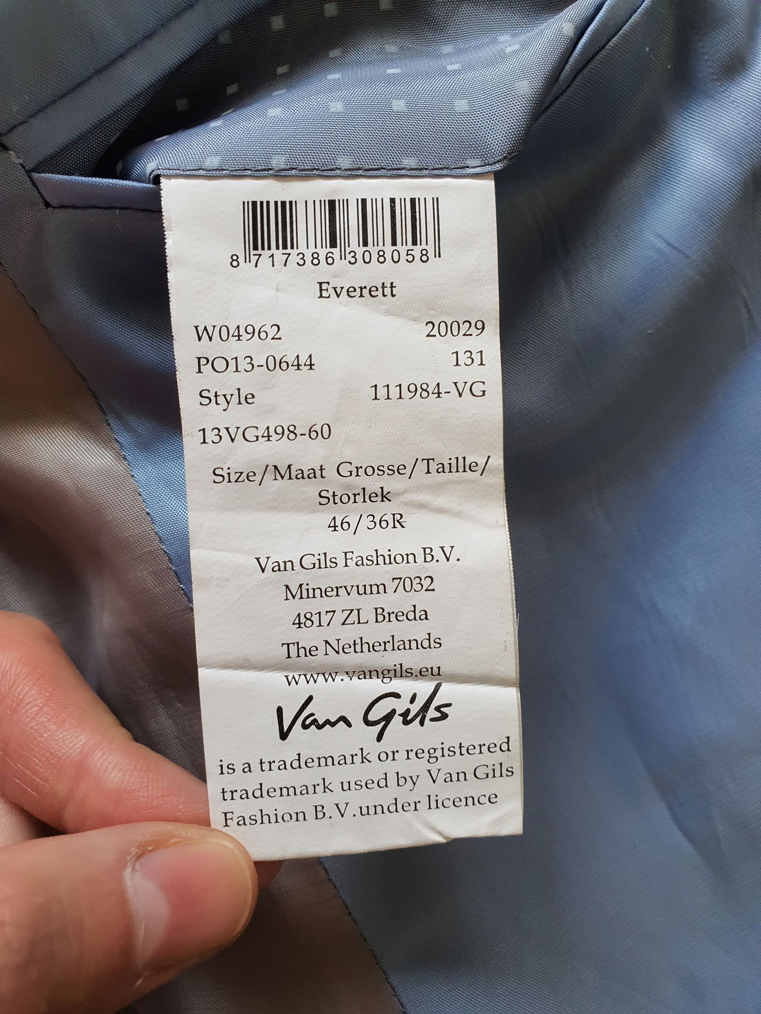 Van Gils EVERETT Suit - Brown Color, Slim Fit, Patterned Size 36R - 9 Thumbnail
