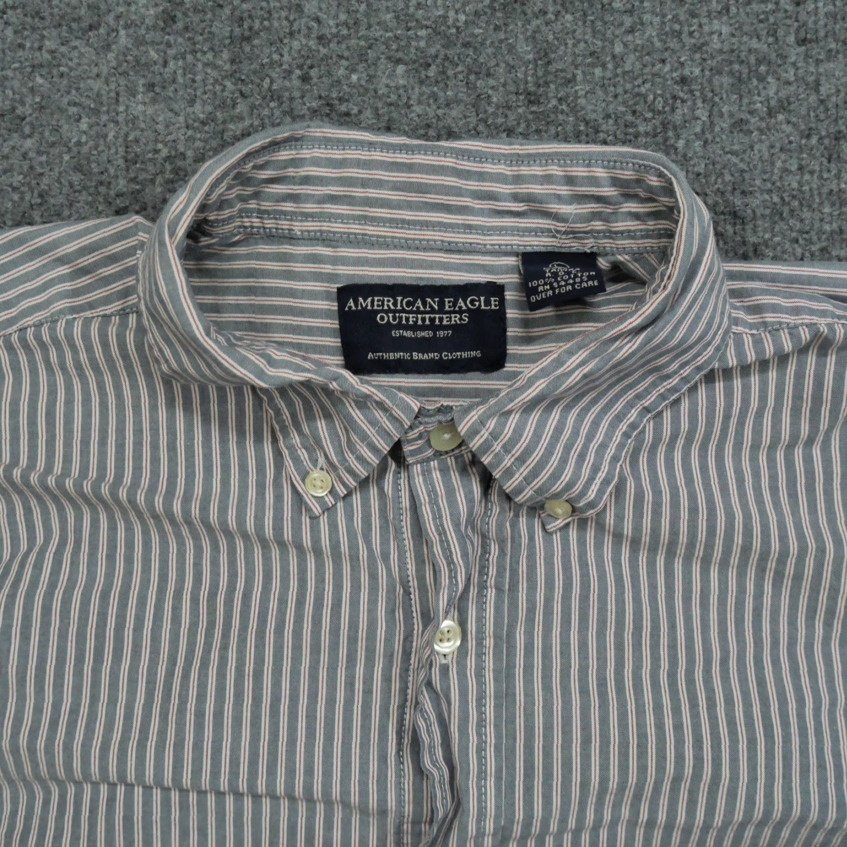 American Eagle Outfitters VINTAGE American Eagle Outfitters Shirt Mens L Blue Striped Oxford Button-Down 90s Casual Size US L / EU 52-54 / 3 - 5 Thumbnail