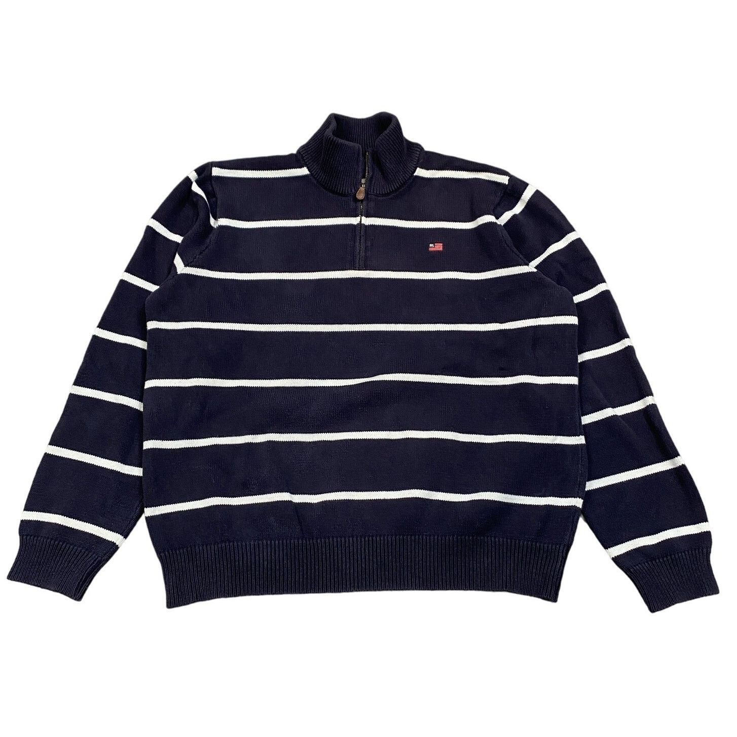 Polo Ralph Lauren × Vintage Vintage Polo Jeans Co Ralph Lauren 1/4 Zip Sweater Men's XL Size US XL / EU 56 / 4 - 1 Thumbnail
