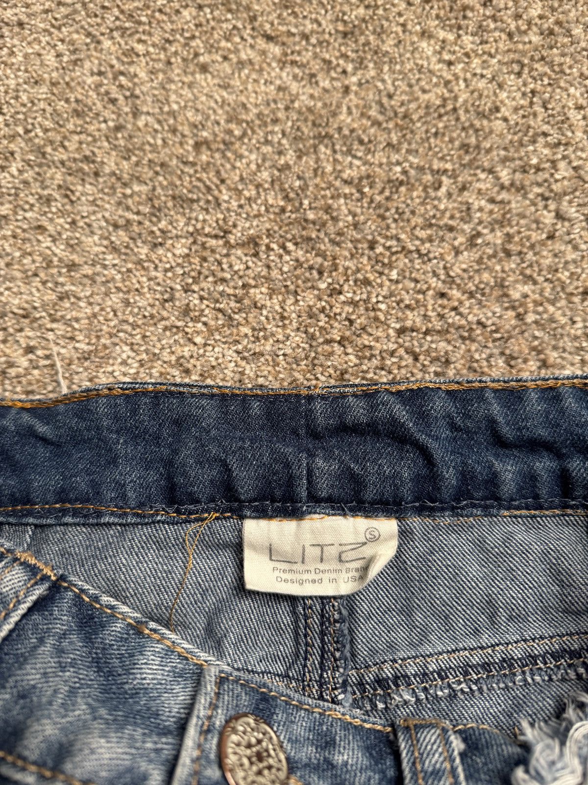 Other LITZ THRASHED DENIM SKIRT Size 26" / US 2 / IT 38 - 4 Thumbnail