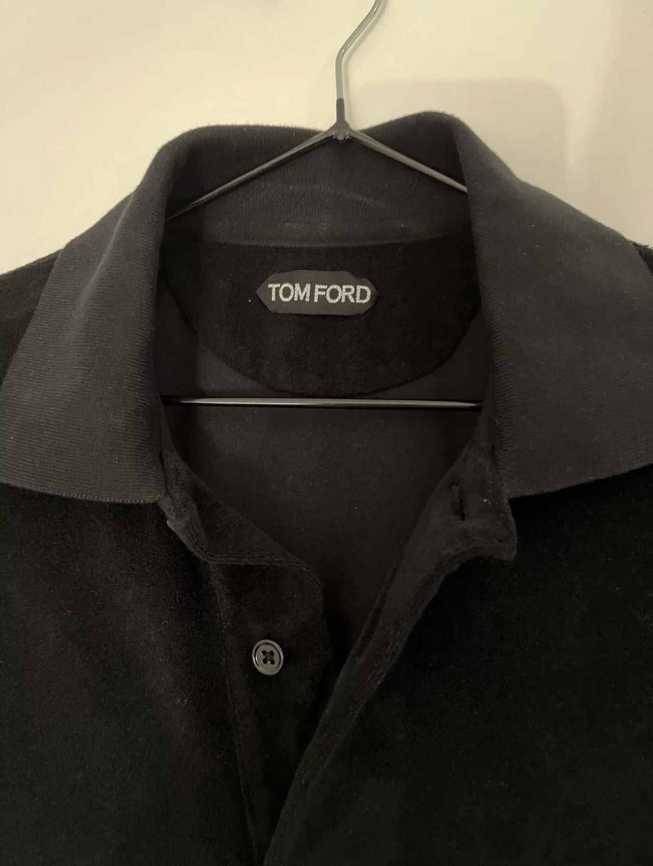 Tom Ford TOM FORD Cotton-Blend Terry Polo Shirt Size 46 Black Size US S / EU 44-46 / 1 - 8 Thumbnail