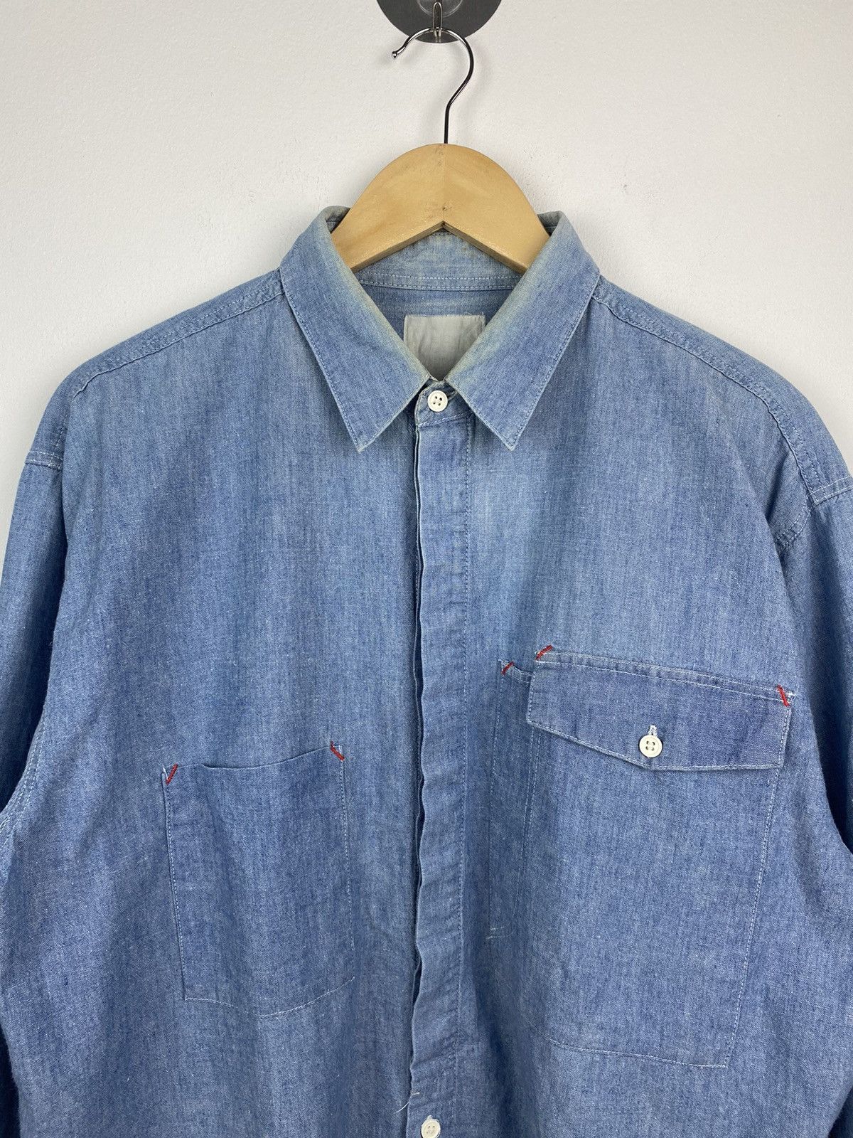 Japanese Brand Japanese Style Double Pocket Button Up Shirt Size US L / EU 52-54 / 3 - 2 Thumbnail