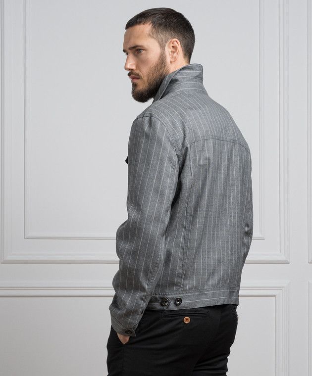 Brunello Cucinelli Denim Jacket in Open Grey Size US XL / EU 56 / 4 - 3 Thumbnail