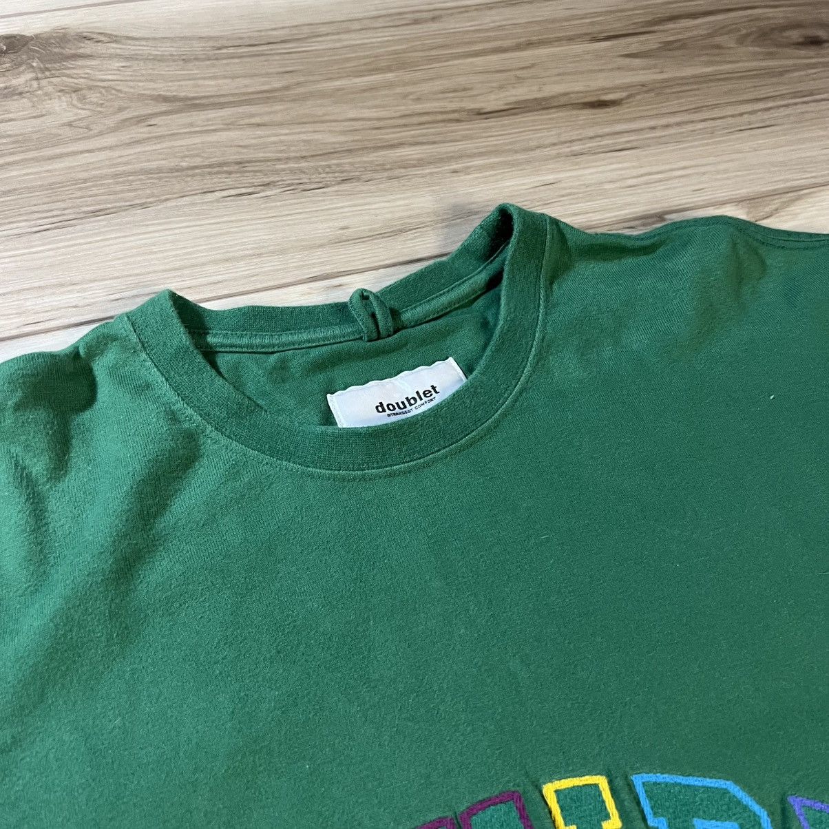 Doublet × Japanese Brand Doublet Frying Fringed Embroidered Green T-Shirt Size US M / EU 48-50 / 2 - 4 Thumbnail