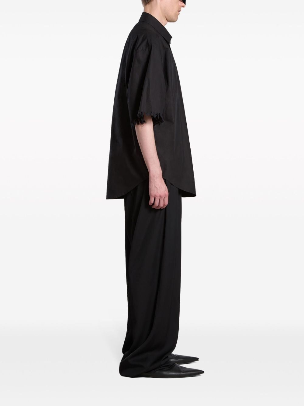 Balenciaga o1bcso1str0725 Shirt Large Fit in Black Size S / US 4 / IT 40 - 2 Thumbnail