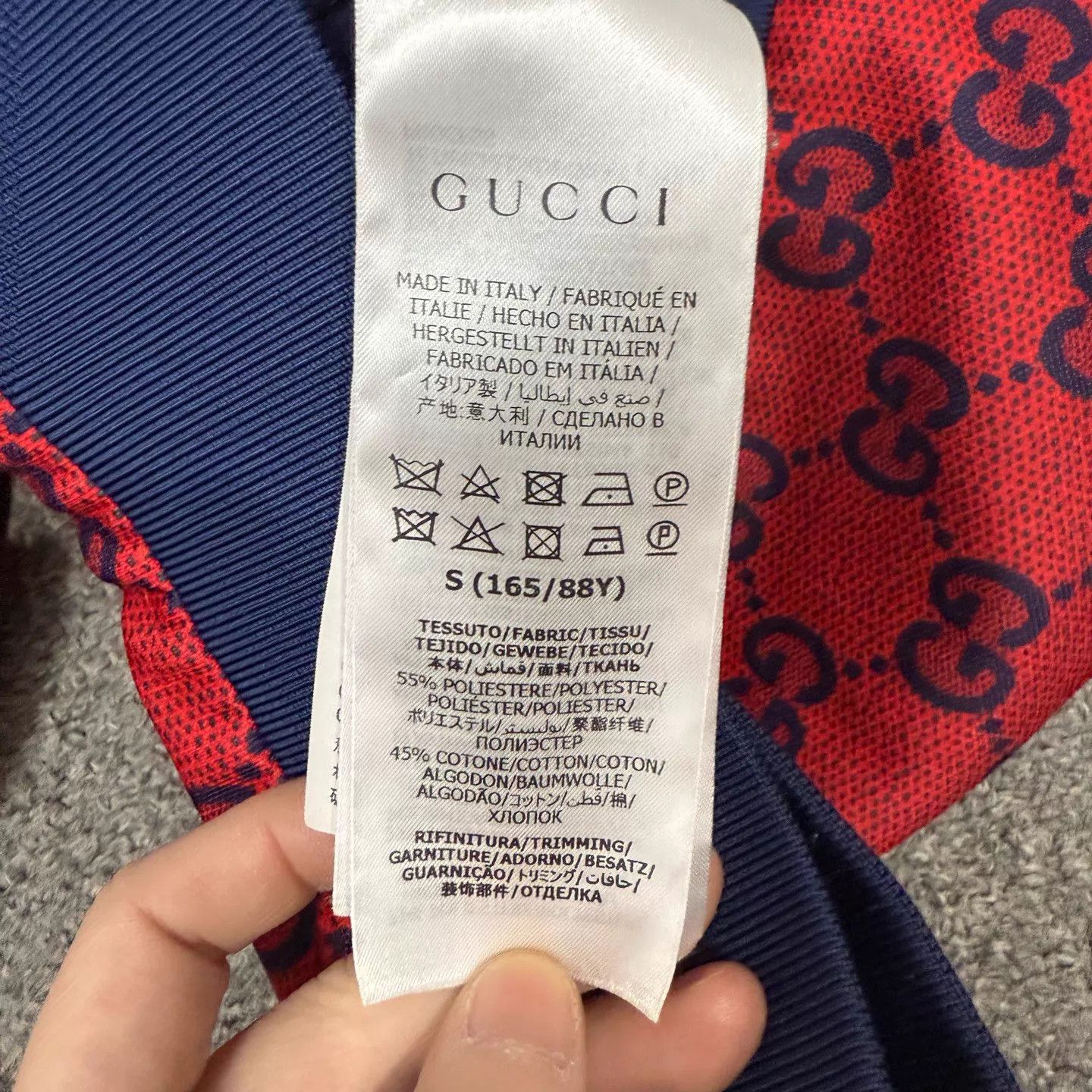 Gucci Gucci Red/Blue cb stand collar logo print S 99 new Size US S / EU 44-46 / 1 - 4 Thumbnail