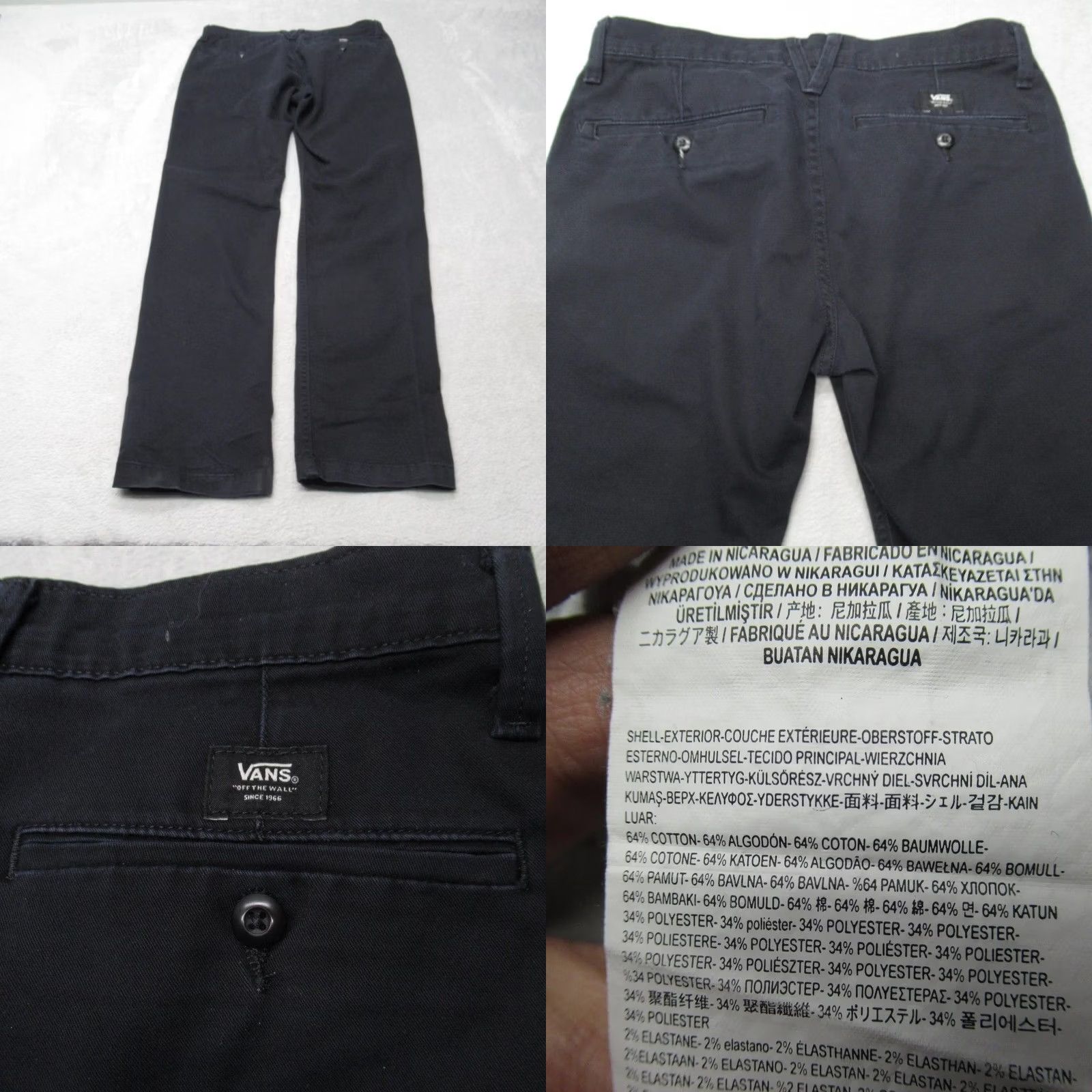 Vans VANS Chino Pants Men 30x28 Dark Blue Slim Fit Flat Front Button Logo Pockets Casual Workwear Please adjust color to Blue Limited info Size US 30 / EU 46 - 8 Thumbnail