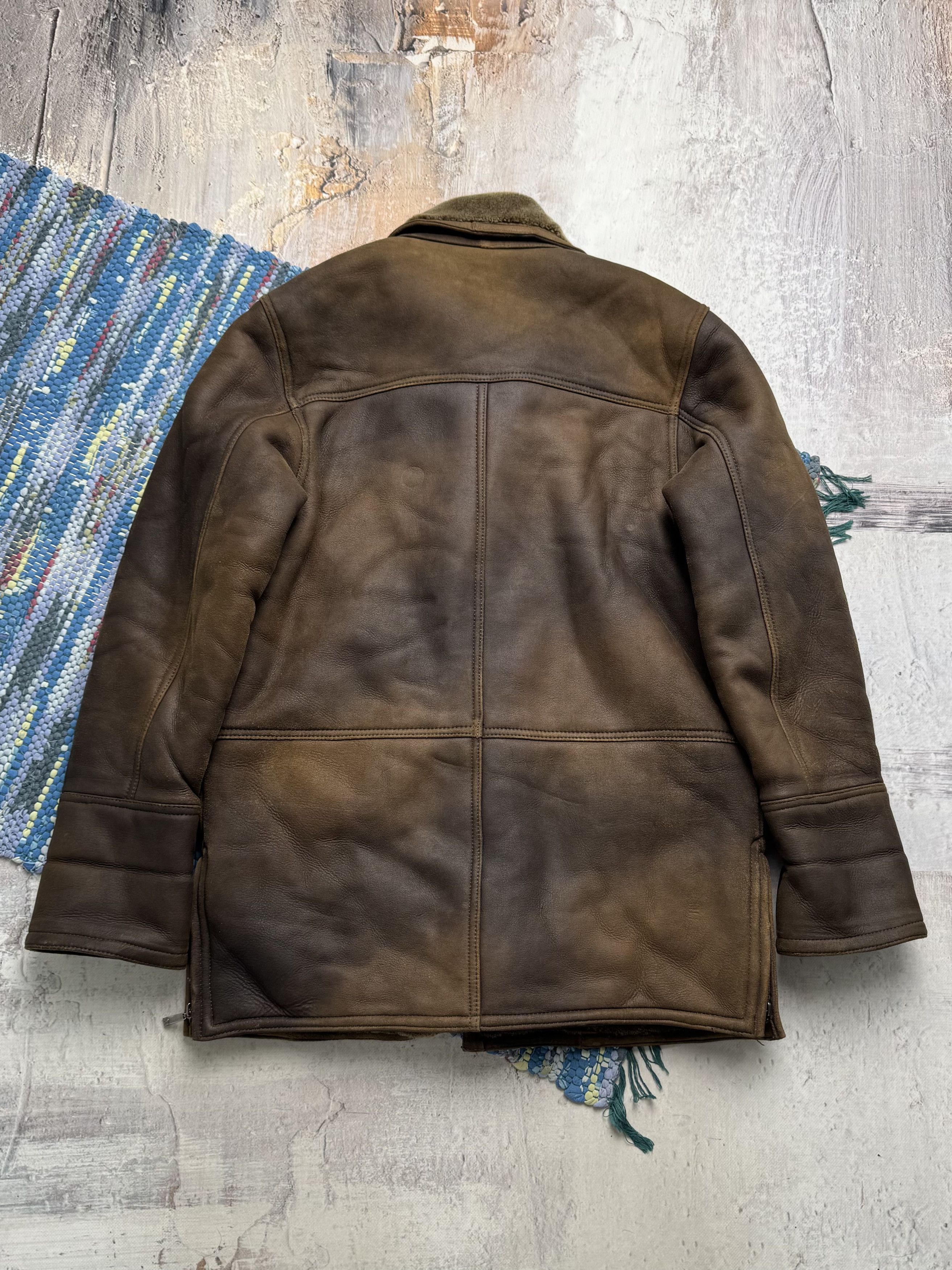 Vintage Vintage Faded Real Sheepskin Coat A8(V1)D15 Size US M / EU 48-50 / 2 - 9 Thumbnail