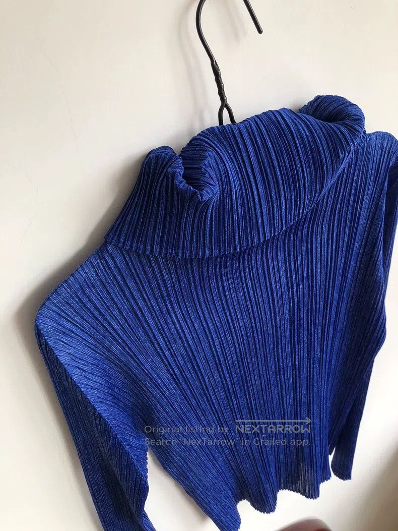 Issey Miyake Issey Miyake Blue Long Sleeve Size L / US 10 / IT 46 - 3 Thumbnail