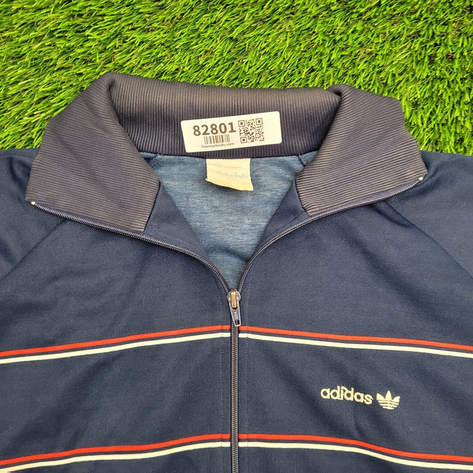 Adidas Vintage 90s ADIDAS Trefoil Track Jacket XL 24x25 Crop Blue Size US XL / EU 56 / 4 - 8 Thumbnail