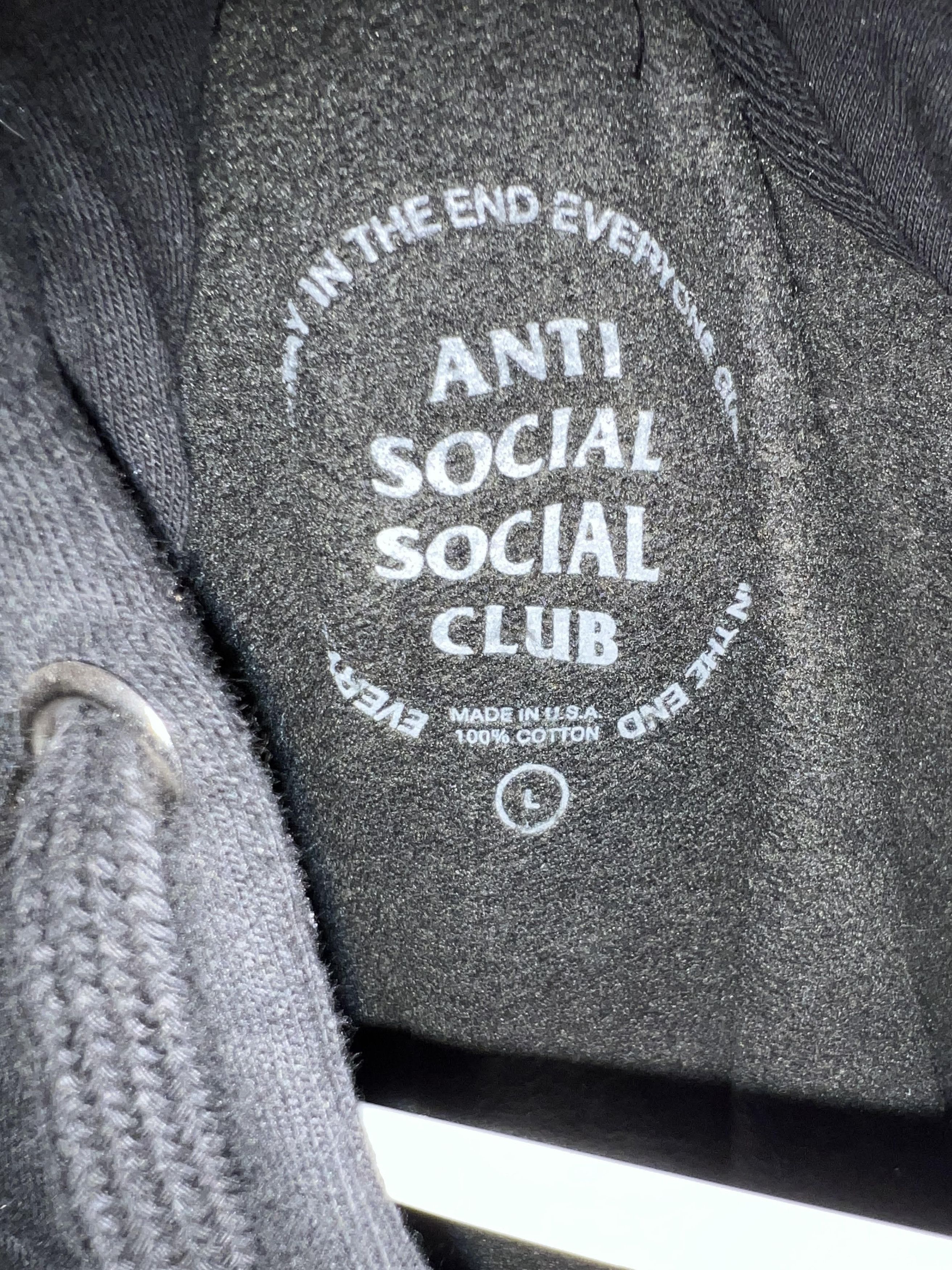 Anti Social Social Club Anti Social Social Club Glitter Blinded Hoodie 'Black' Size US L / EU 52-54 / 3 - 4 Thumbnail
