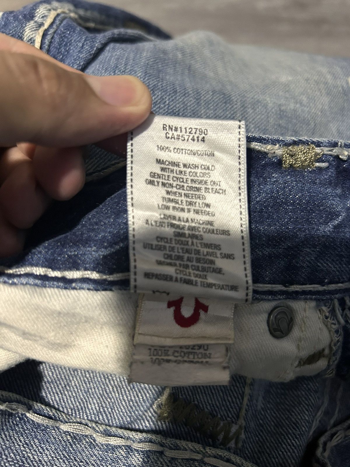 True Religion True Religion Ricky Super-T Distressed Jeans Size US 32 / EU 48 - 10 Thumbnail