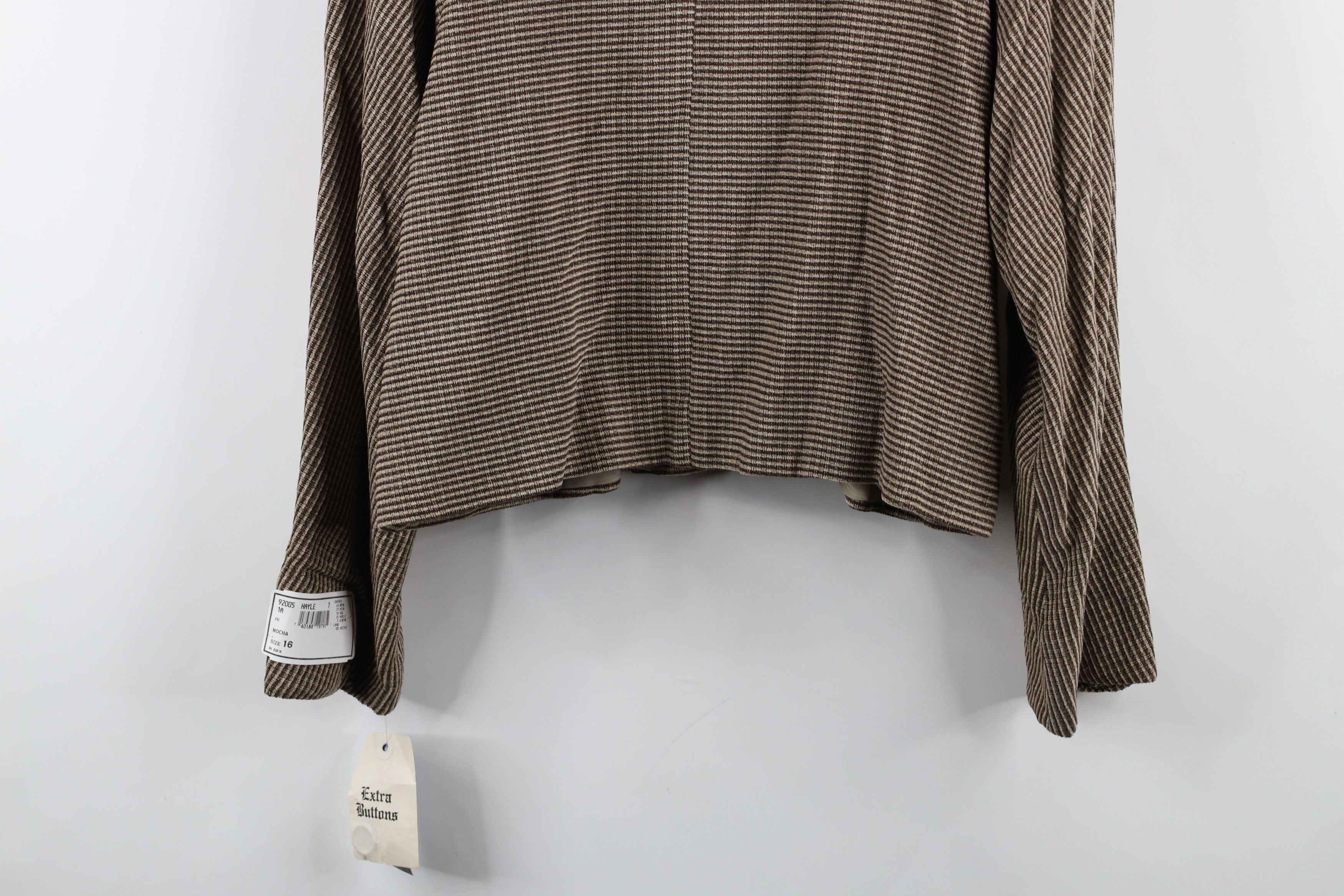 Vintage Deadstock Vintage 90s Y2K Blazer Jacket Mocha Brown USA Size XXL / US 16-18 / IT 52-54 - 14 Thumbnail
