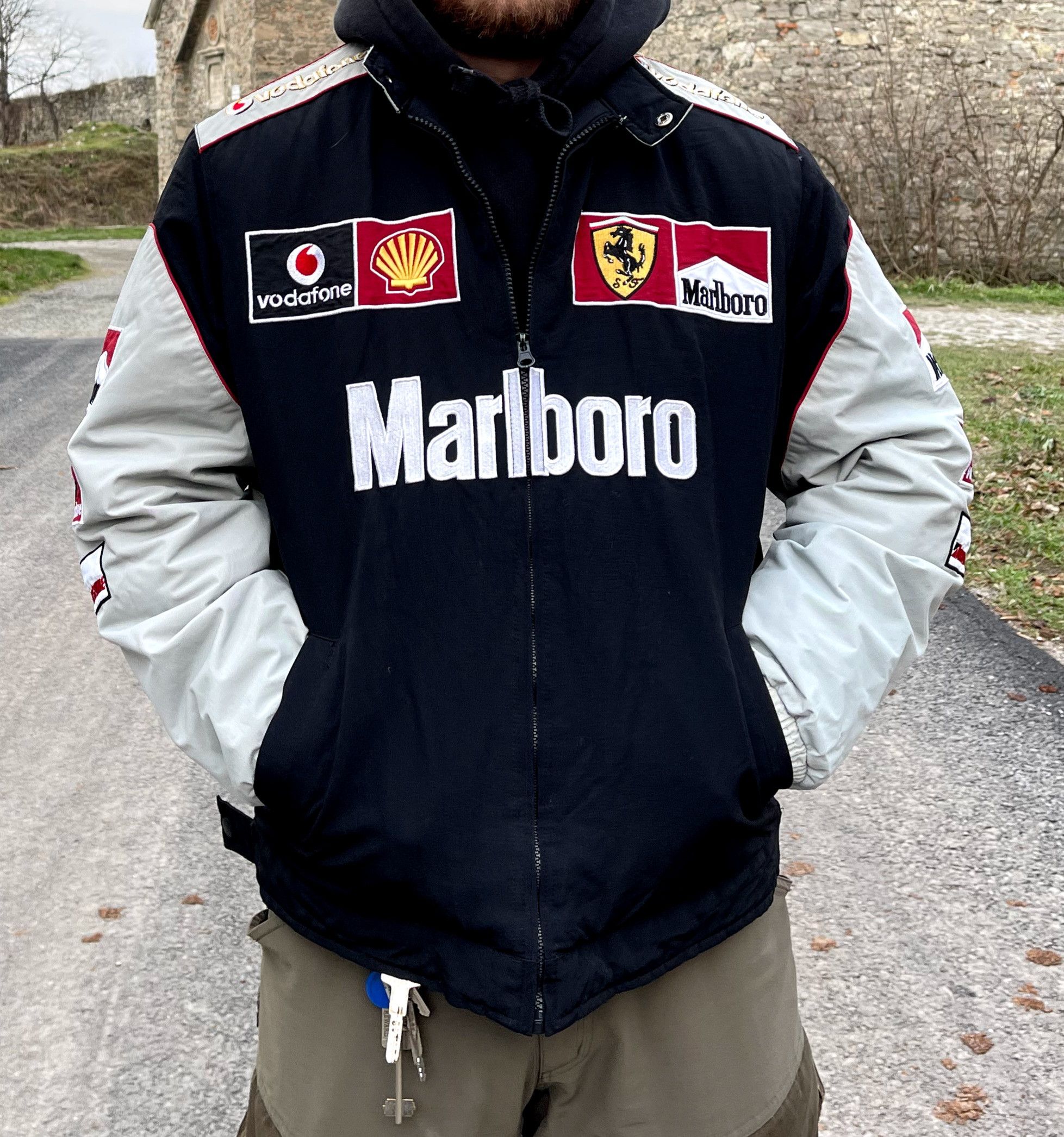 Marlboro 90s Vintage F1 Marlboro Ferrari Jacket NASCAR Y2K | Grailed