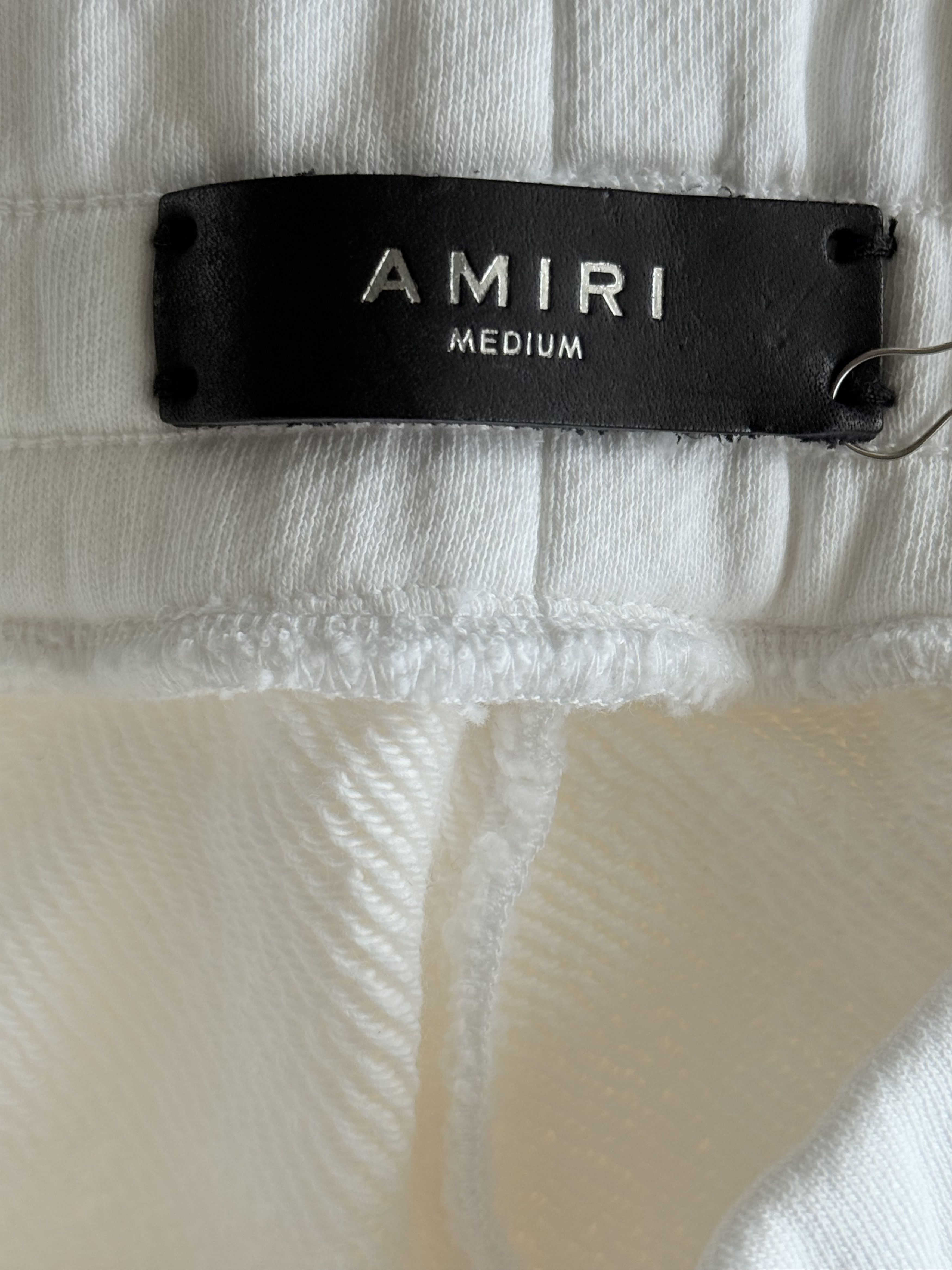 Amiri Amiri White & Red Paisley Applique Logo Sweatpants Size US 32 / EU 48 - 3 Thumbnail