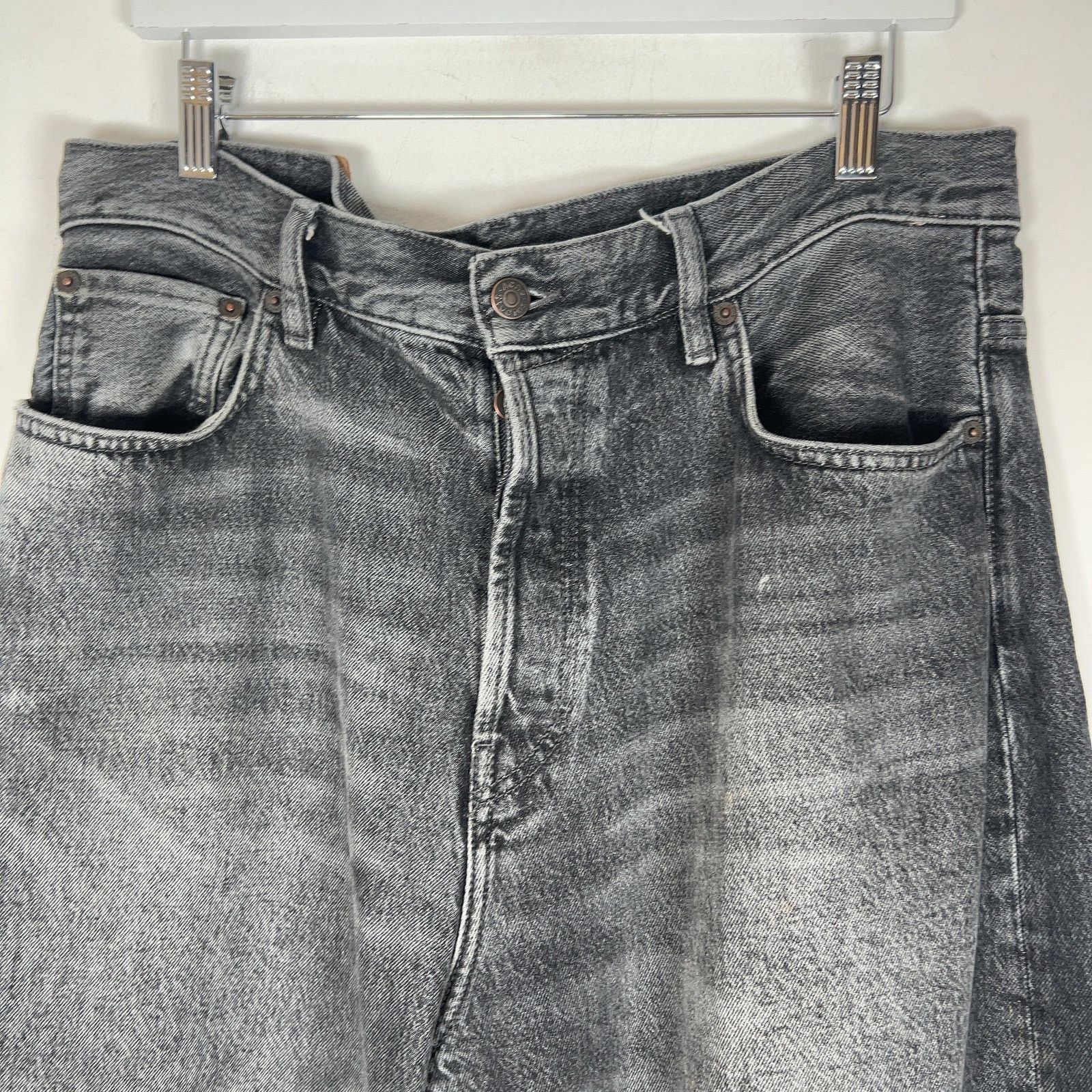 Acne Studios Acne Studios 1989 Ash Black Wide Leg Jeans Size US 32 / EU 48 - 2 Thumbnail
