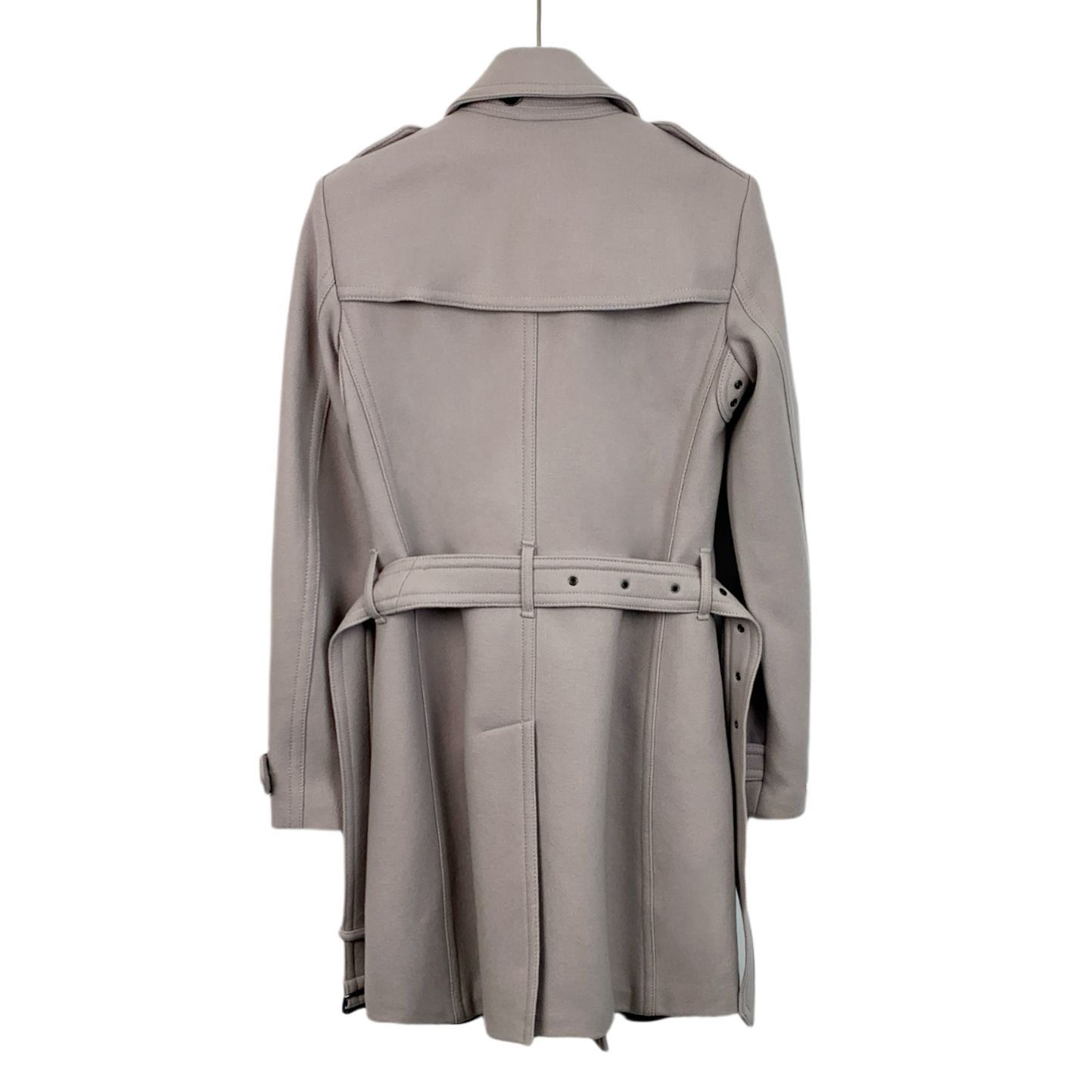 Burberry Burberry Brit Beige Double-Breasted Trench Coat Size L Wool Size S / US 4 / IT 40 - 2 Thumbnail