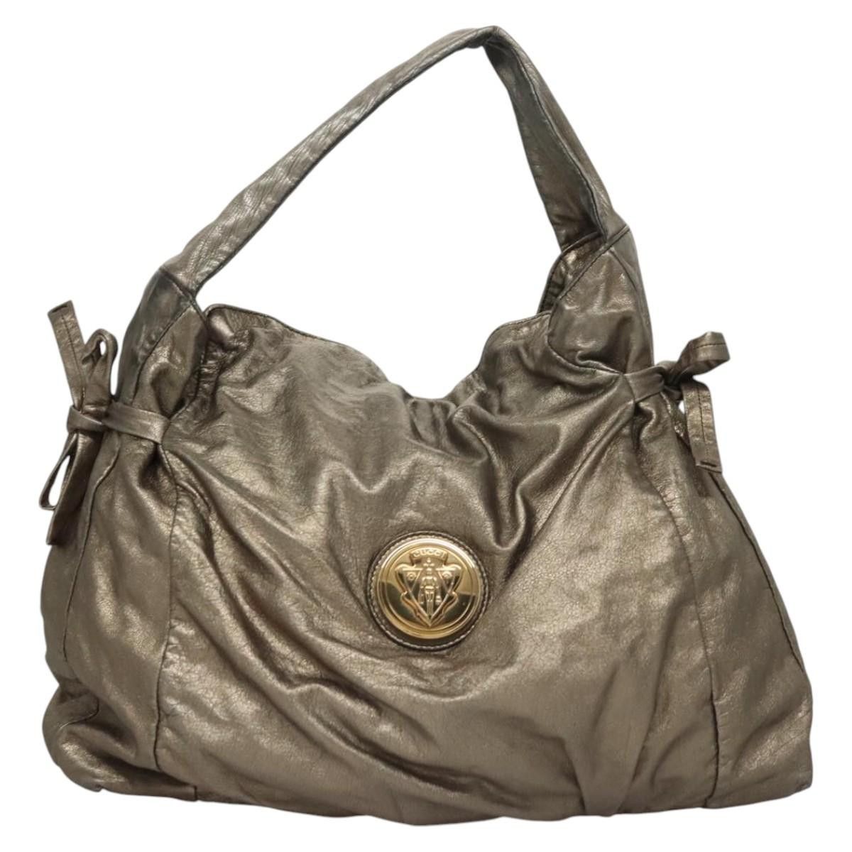 Gucci GUCCI Shoulder Bag Leather Silver Gold Size ONE SIZE - 2 Thumbnail
