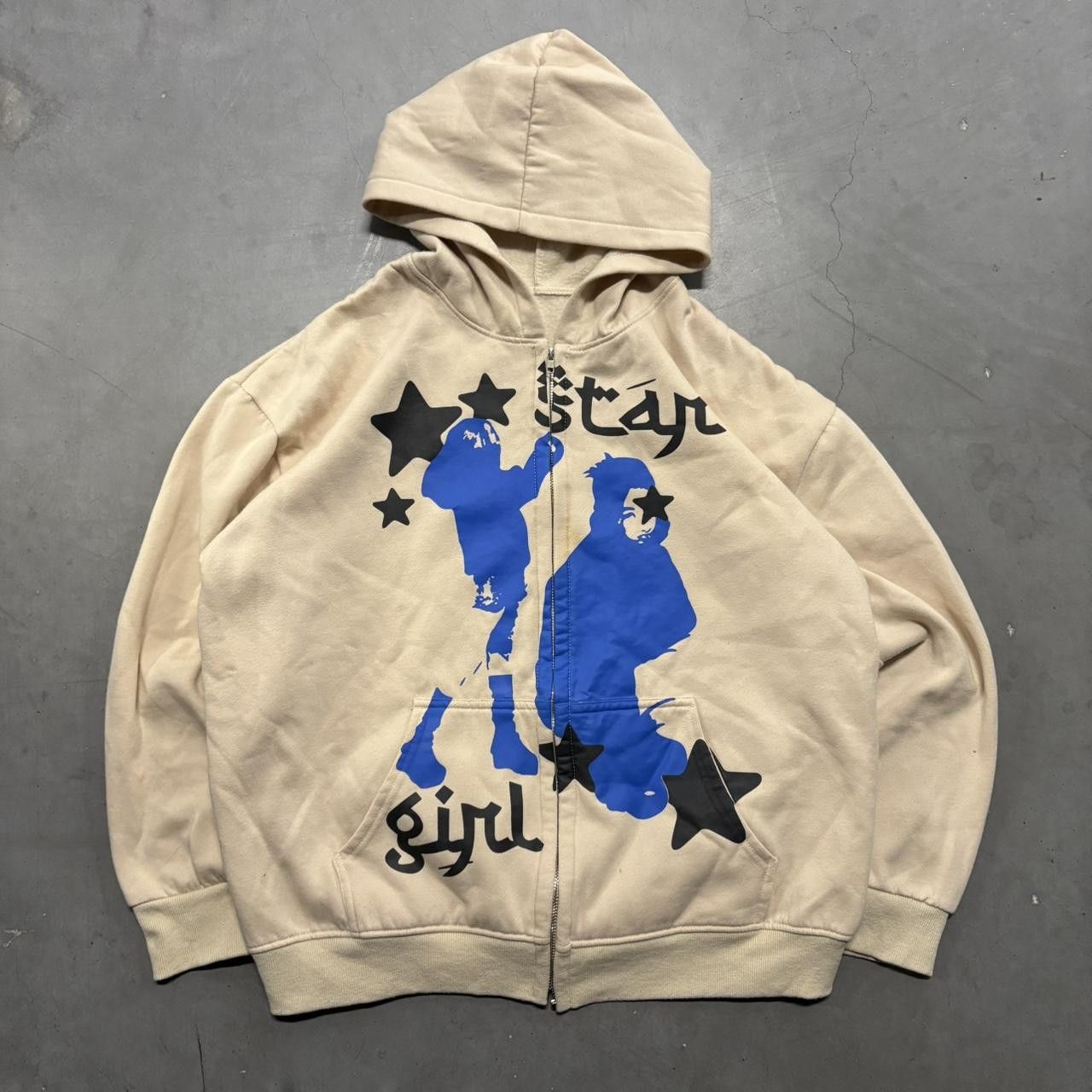 Vintage Crazy Vintage Y2K/2000s Streetwear Star Girl Y2K Graphic Zipup Hoodie! Size US L / EU 52-54 / 3 - 1 Thumbnail