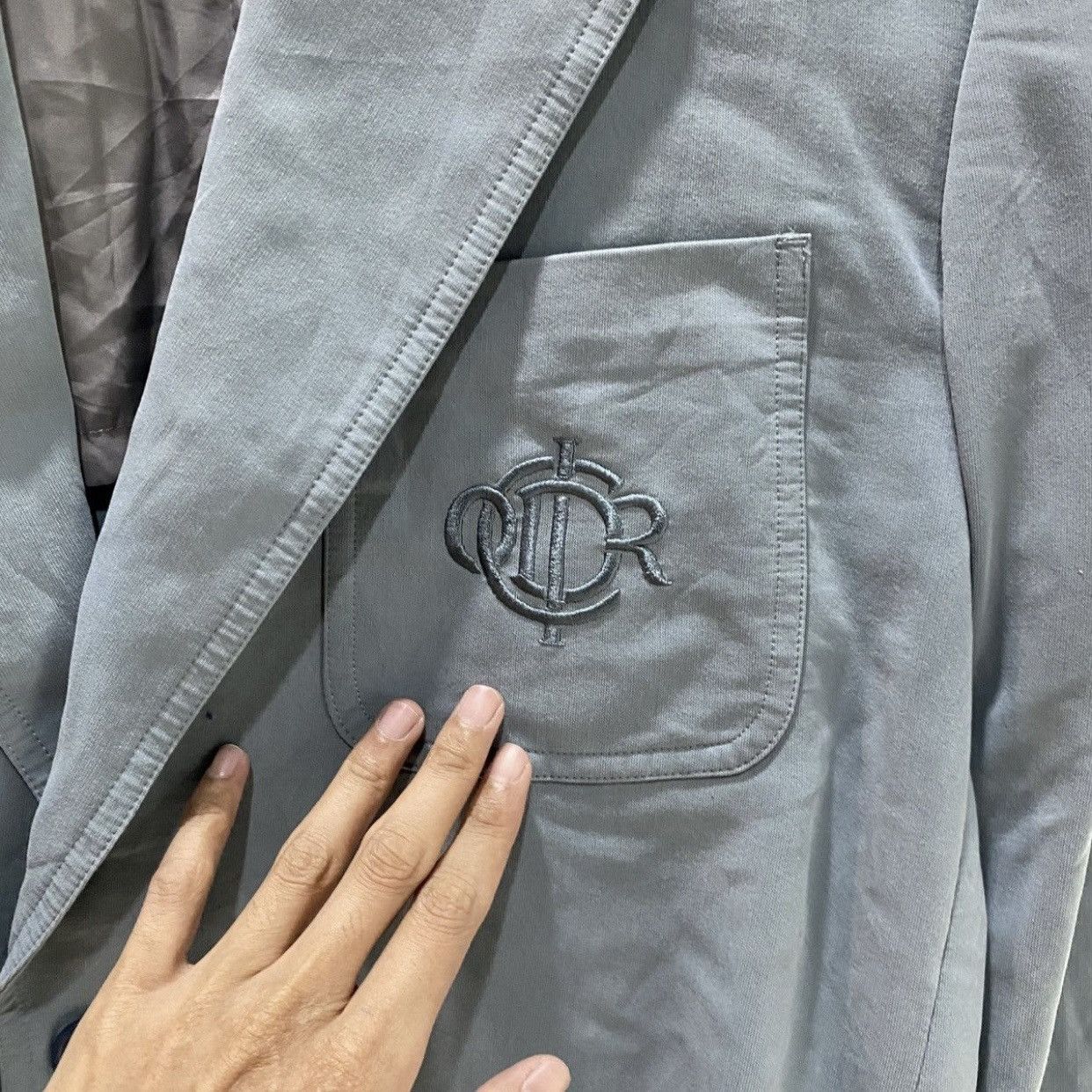 Christian Dior Monsieur Christian Dior Monsieur Vintage Embroidered Crest LogoPocket Size 40R - 6 Thumbnail