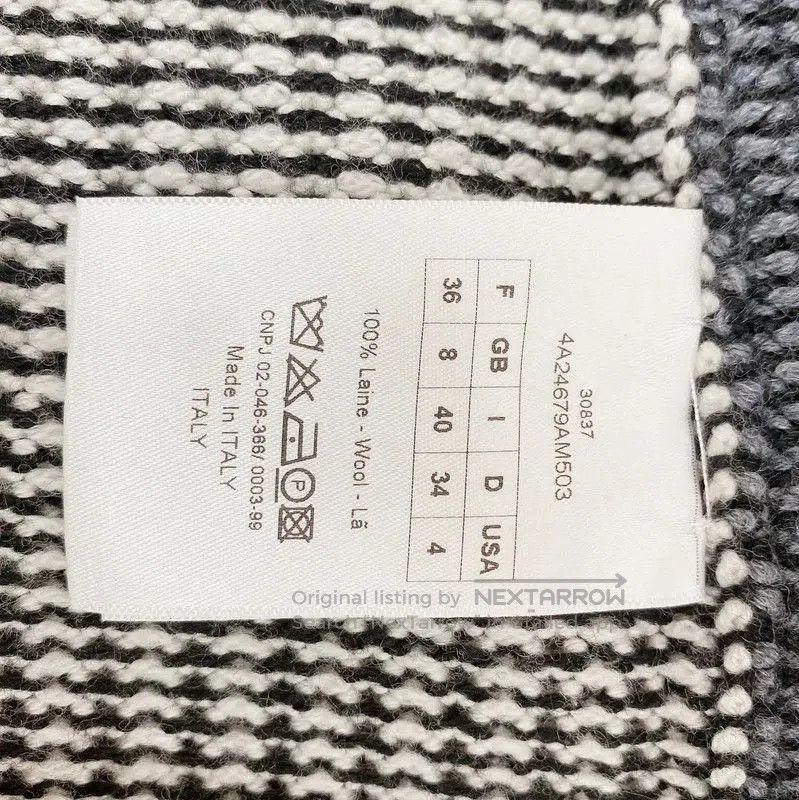 Dior Dior Gray Wool Houndstooth Long Sleeve Dress . Size S / US 4 / IT 40 - 6 Thumbnail