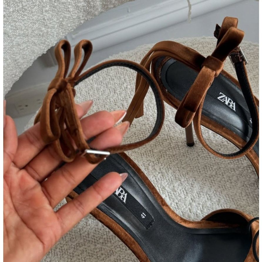 Zara ZARA High Heels with Bow NWT Size US 10 / IT 40 - 6 Thumbnail