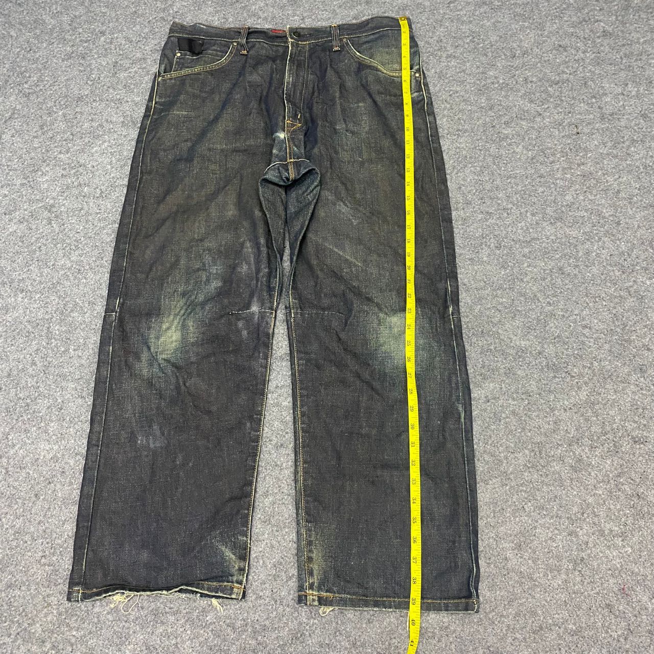 Edwin Vintage Edwin Baggy Distressed Denim Size US 35 - 3 Thumbnail