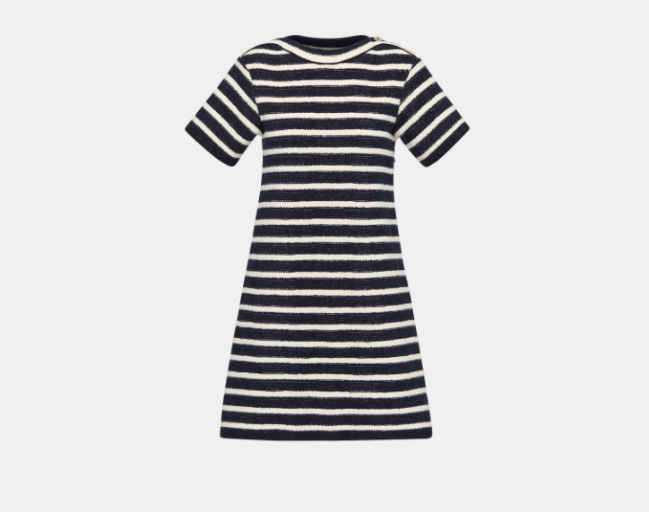 Dior o1w1db10725 424R16 Marinière Short Dress in Navy Blue/White Size XS / US 0-2 / IT 36-38 - 1 Thumbnail