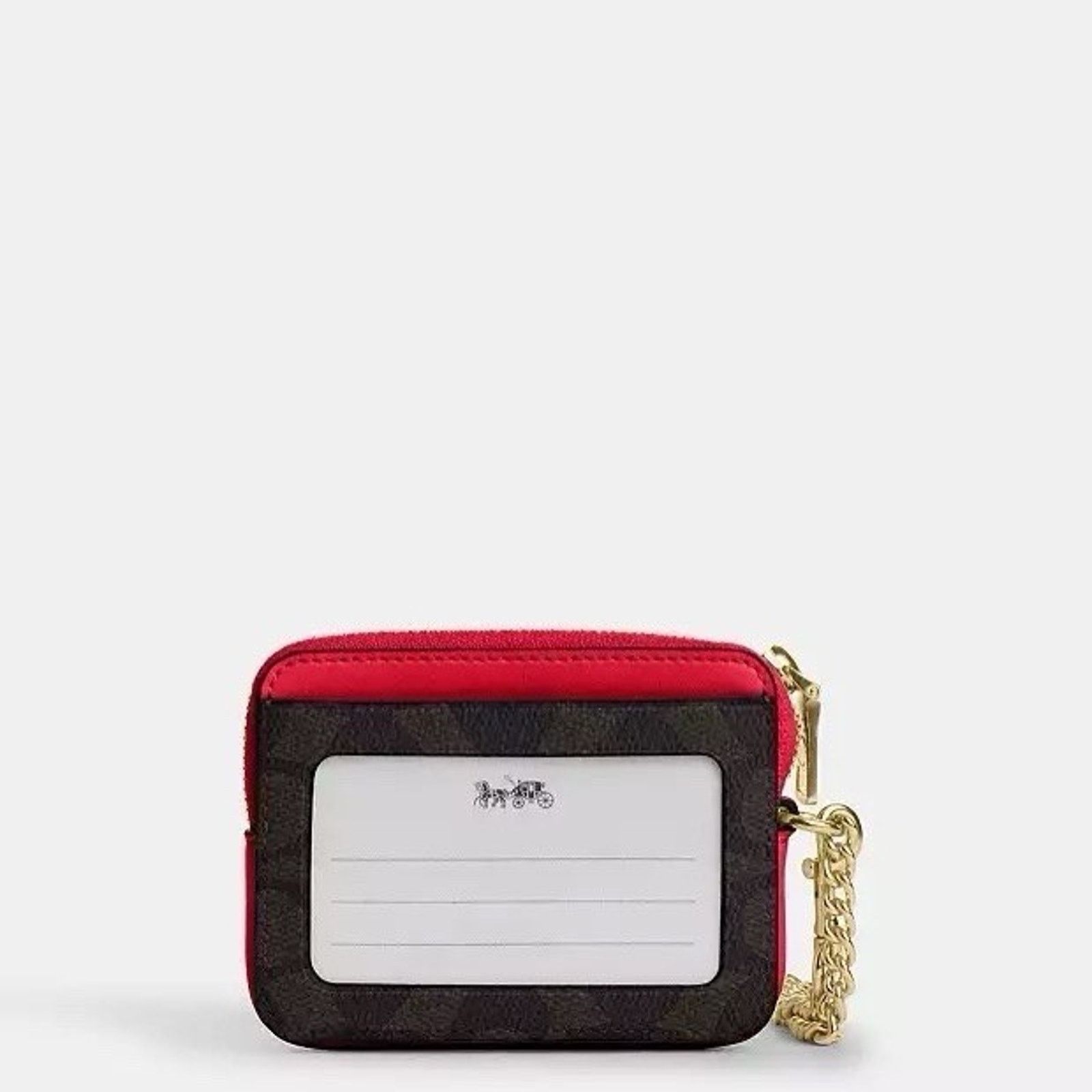 Coach NWT Coach CW883 Zip Card Case Signature Canvas Powder Pink Size ONE SIZE - 8 Thumbnail