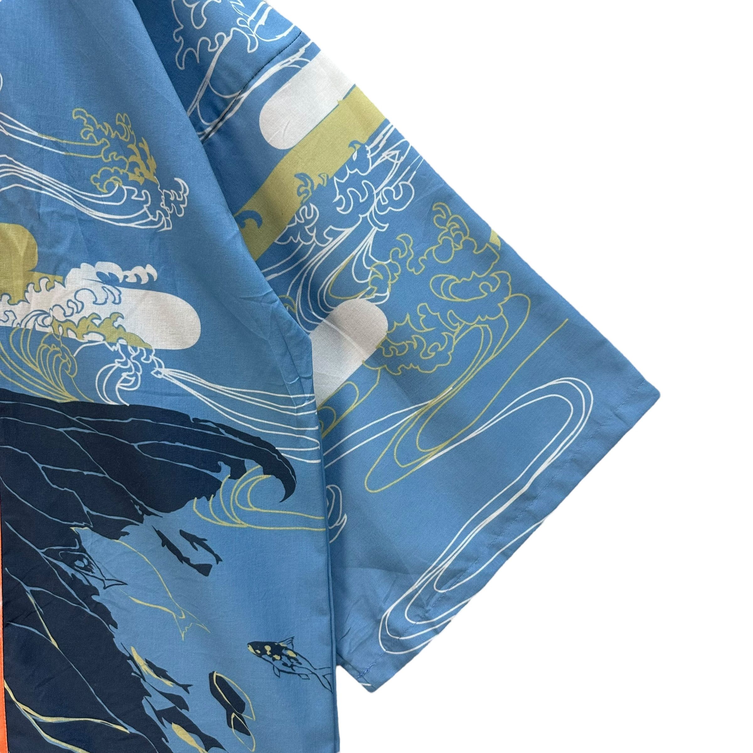 Japanese Brand Tokyo University of the Arts Whale Graphic Kimono #A17-0415 Size US L / EU 52-54 / 3 - 7 Thumbnail