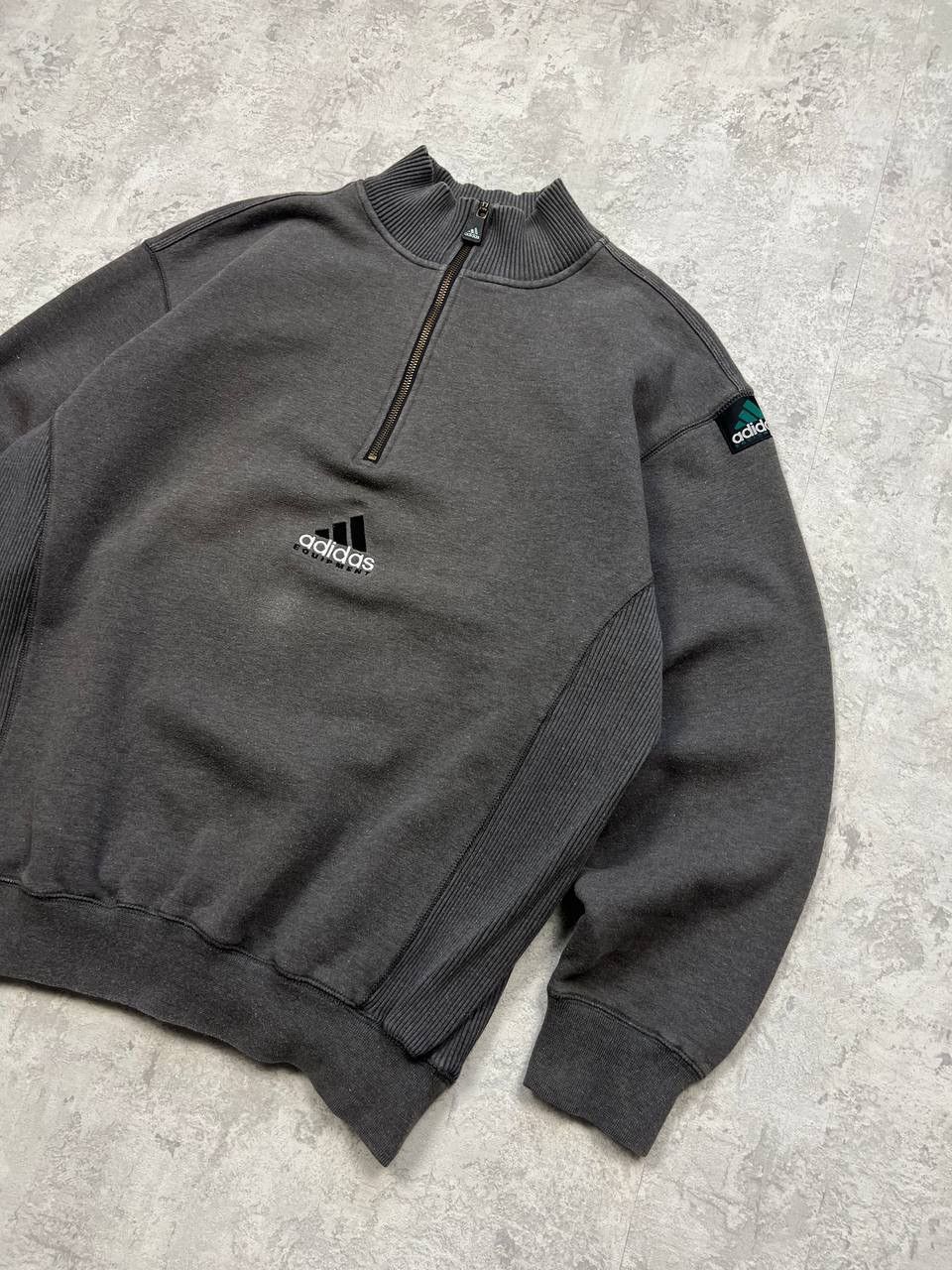 Adidas Vintage Adidas Equipment 1/4 Zip Sweatshirt Center Logo Size US L / EU 52-54 / 3 - 2 Thumbnail