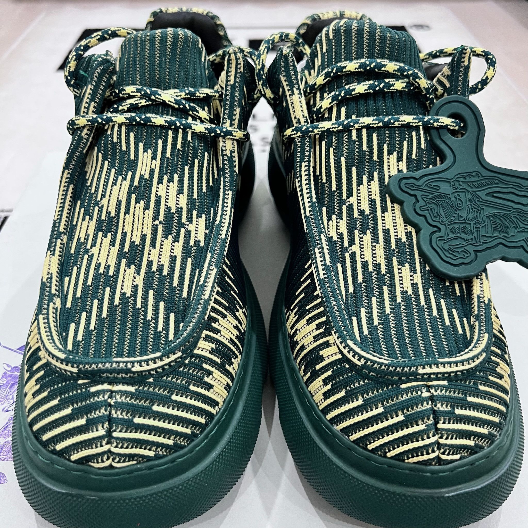 Burberry Burberry EKD Check Print Platform Embroidered Derby Shoes Size US 10 / EU 43 - 1 Thumbnail
