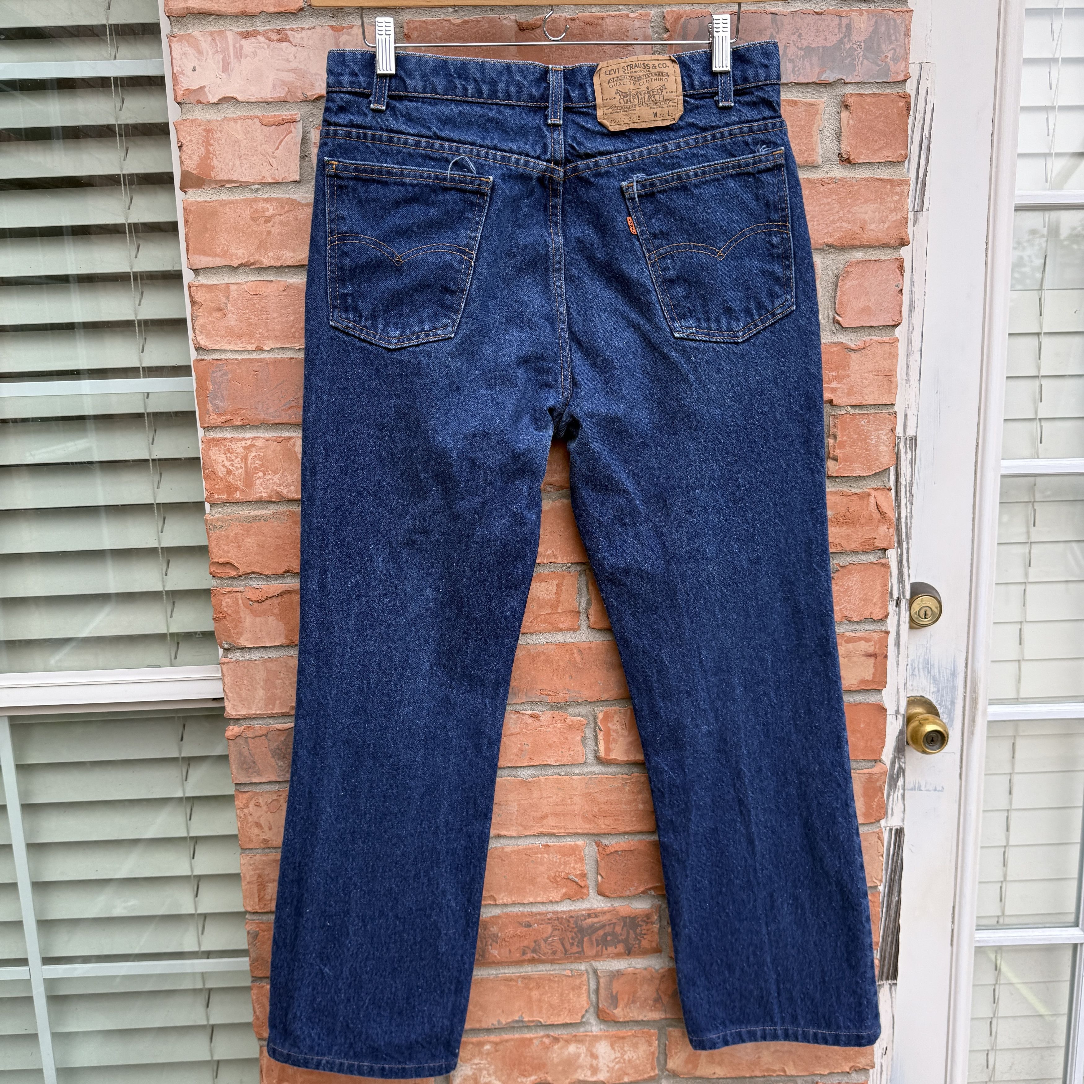 Levi's Vintage Levi 517 Bootcut Jeans Orange Tab Dark Size US 33 - 5 Thumbnail